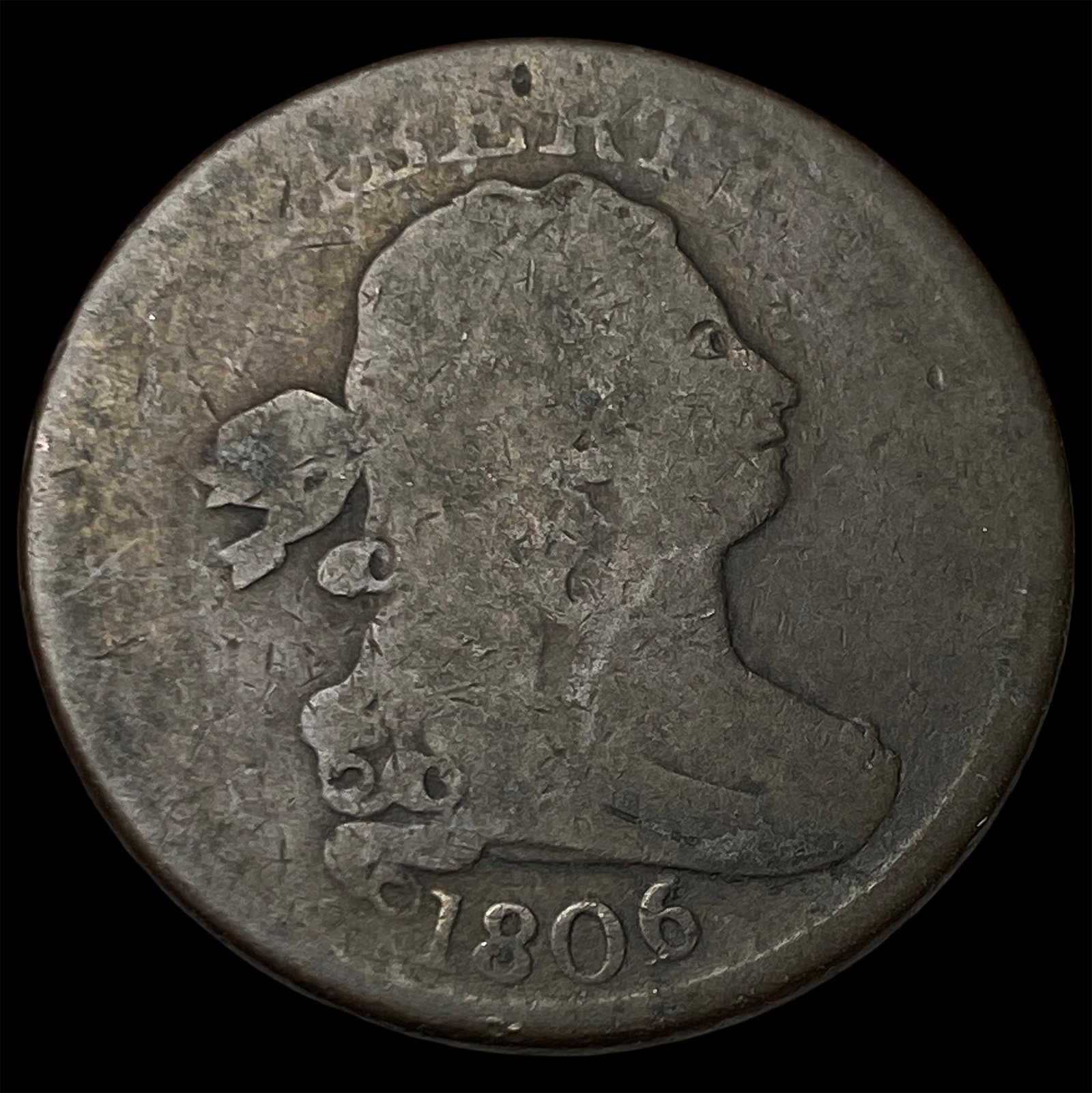 1806 Draped Bust Half Cent NICELY CIRCULATED (1 of 2)