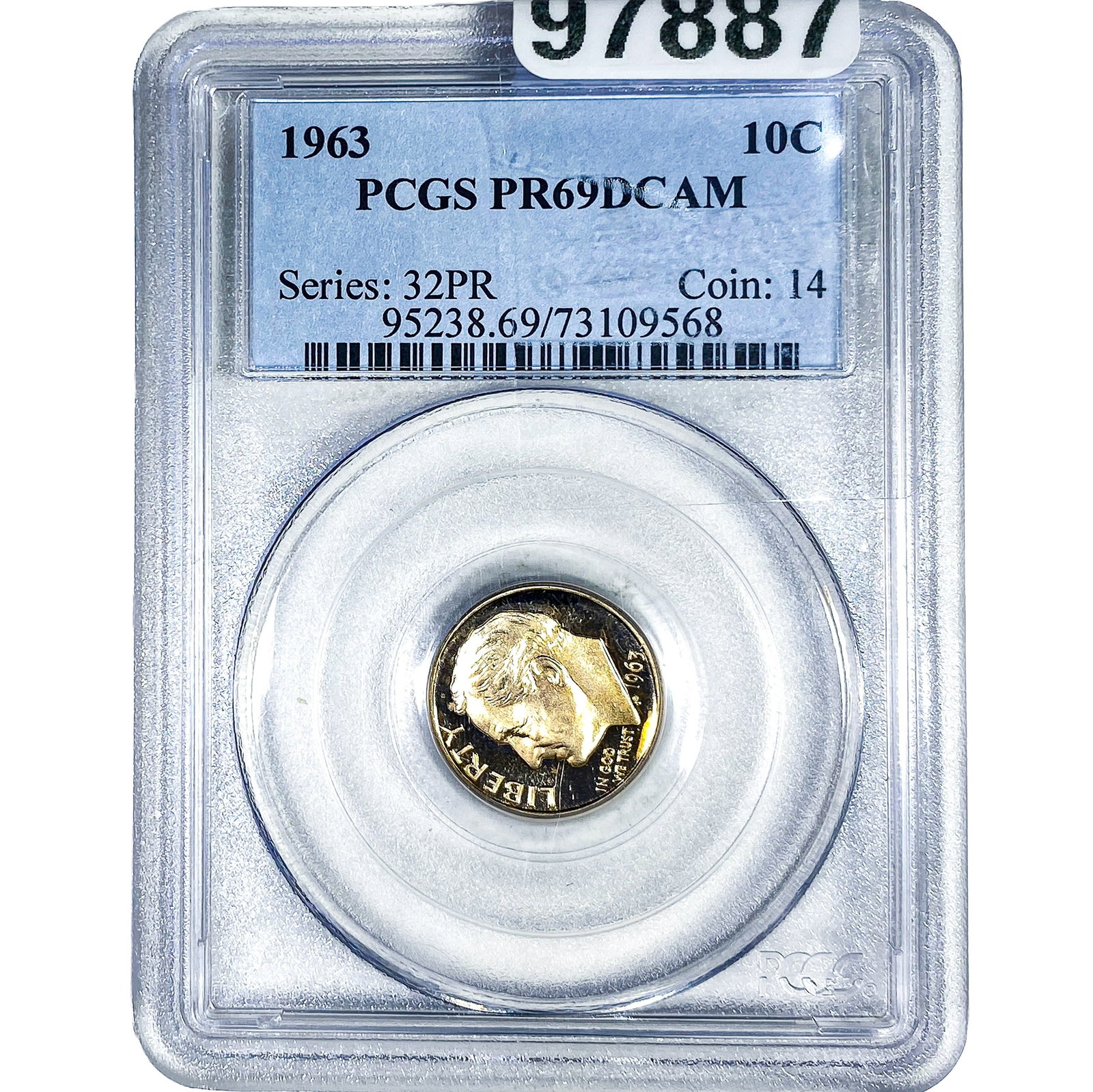 1963 Roosevelt Dime PCGS PR69 DCAM (1 of 2)