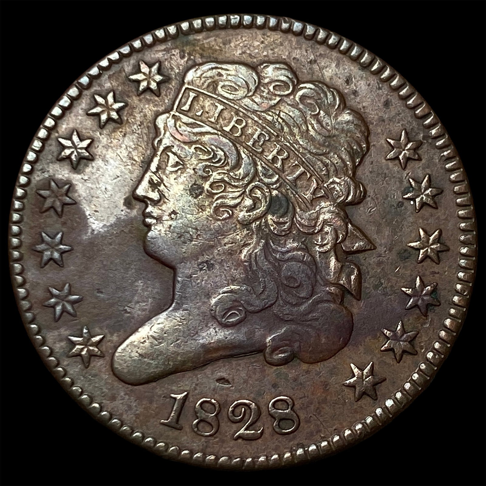 1828 Classic Head Half Cent NEARLY UNCIRCULATED (1 of 2)