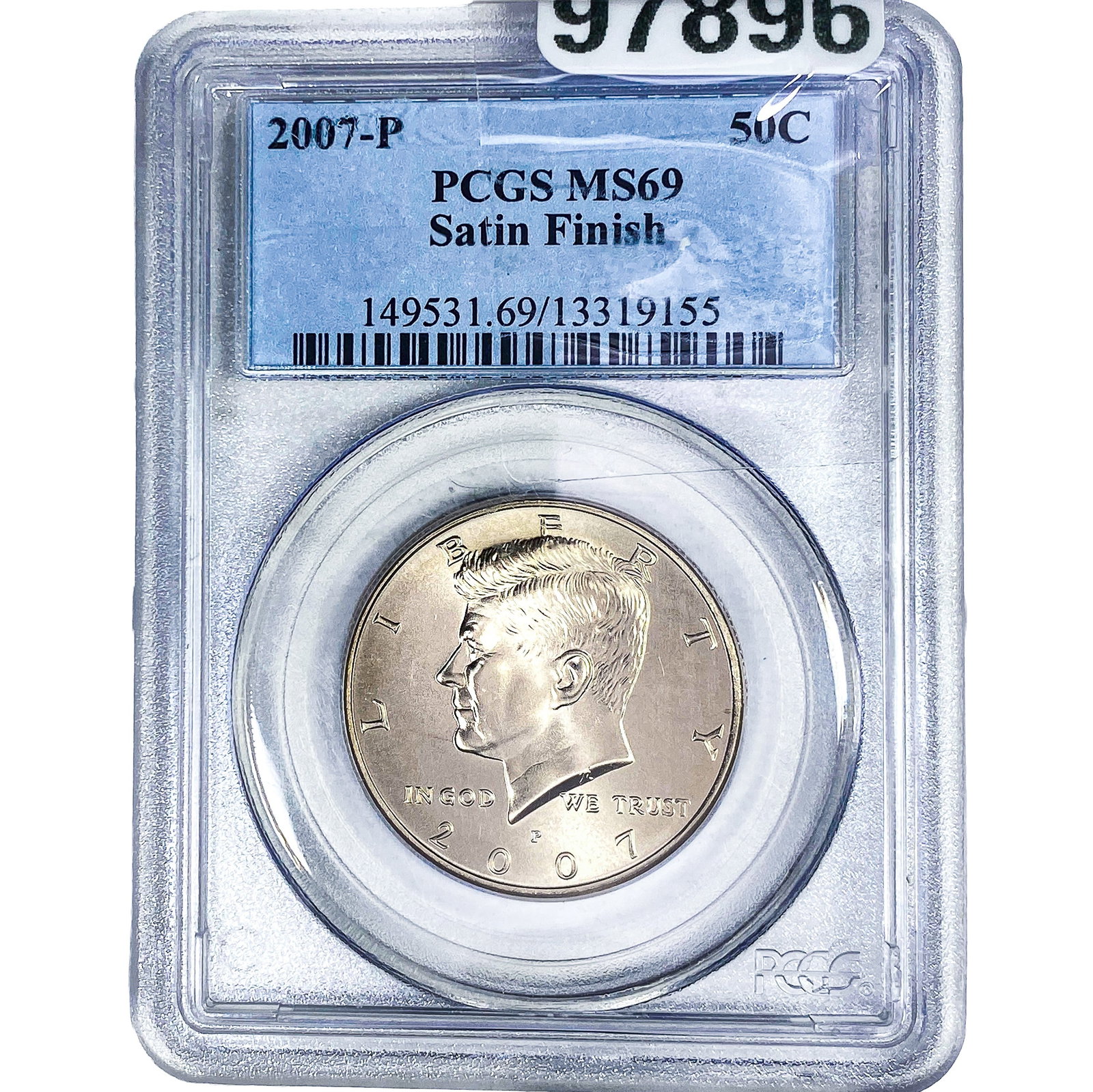 2007 Kennedy Half Dollar PCGS MS69 Satin Finish: 2007 Kennedy Half Dollar PCGS MS69 Satin Finish
