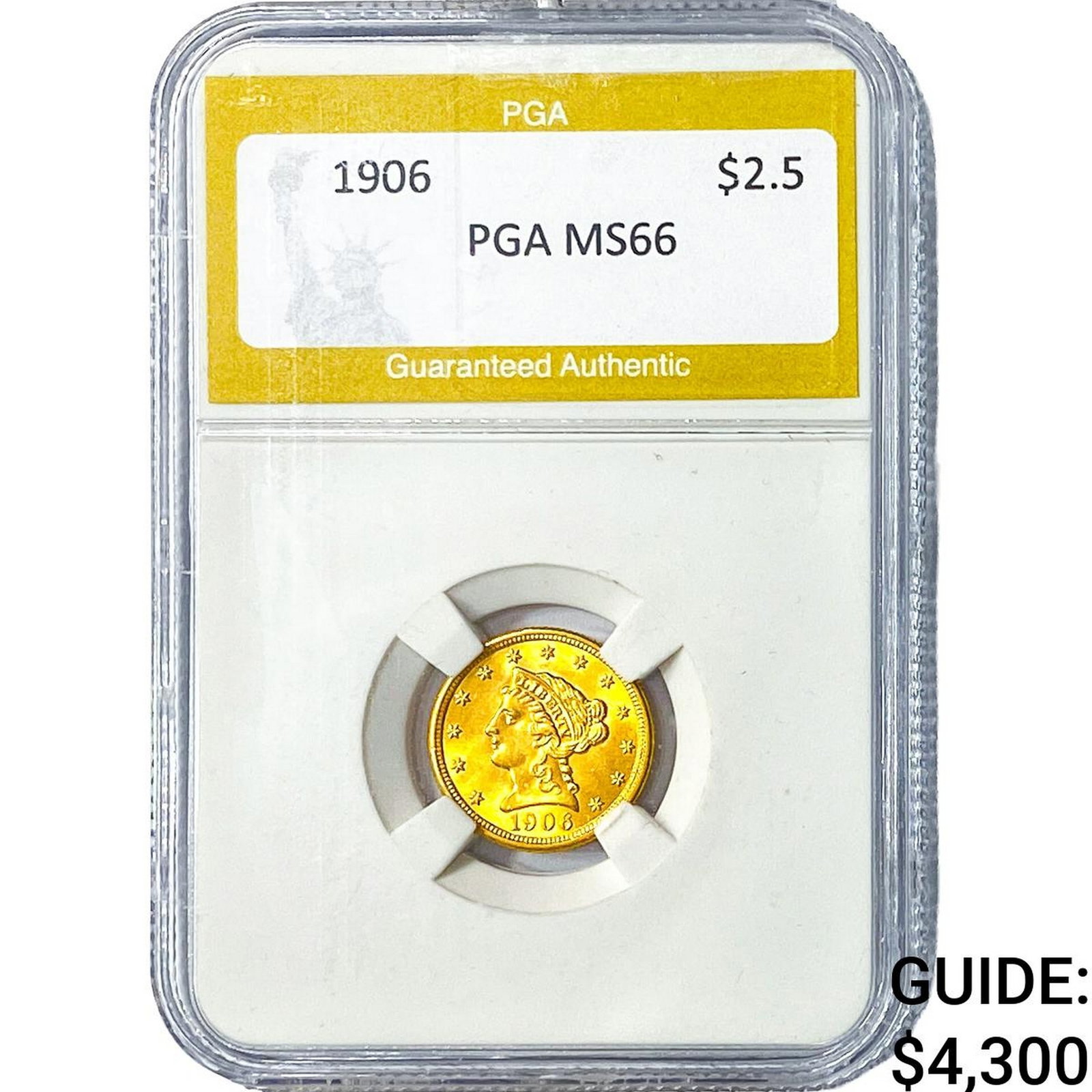 1906 $2.50 Gold Quarter Eagle PGA MS66 (1 of 2)