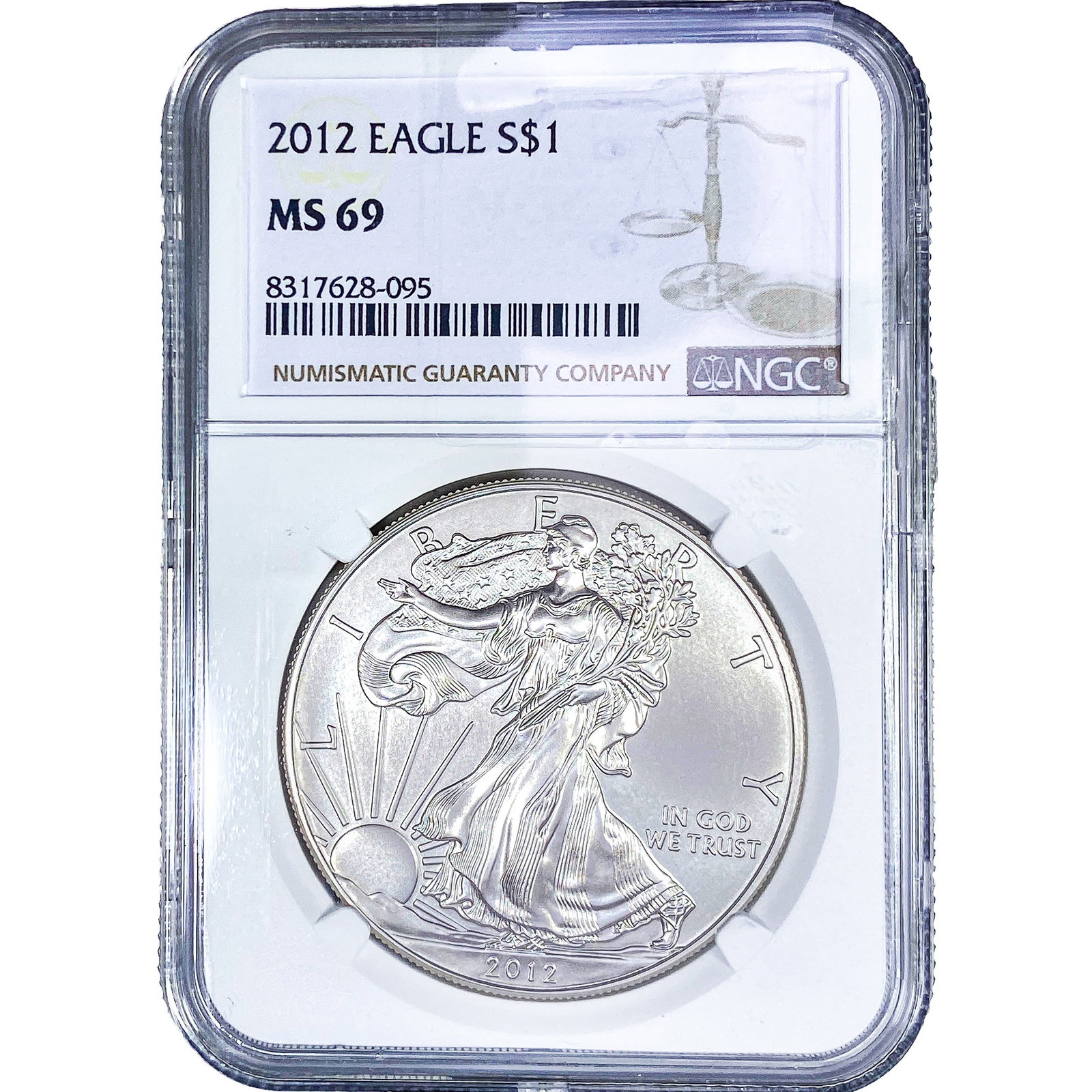2012 Silver Eagle NGC MS69: 2012 Silver Eagle NGC MS69