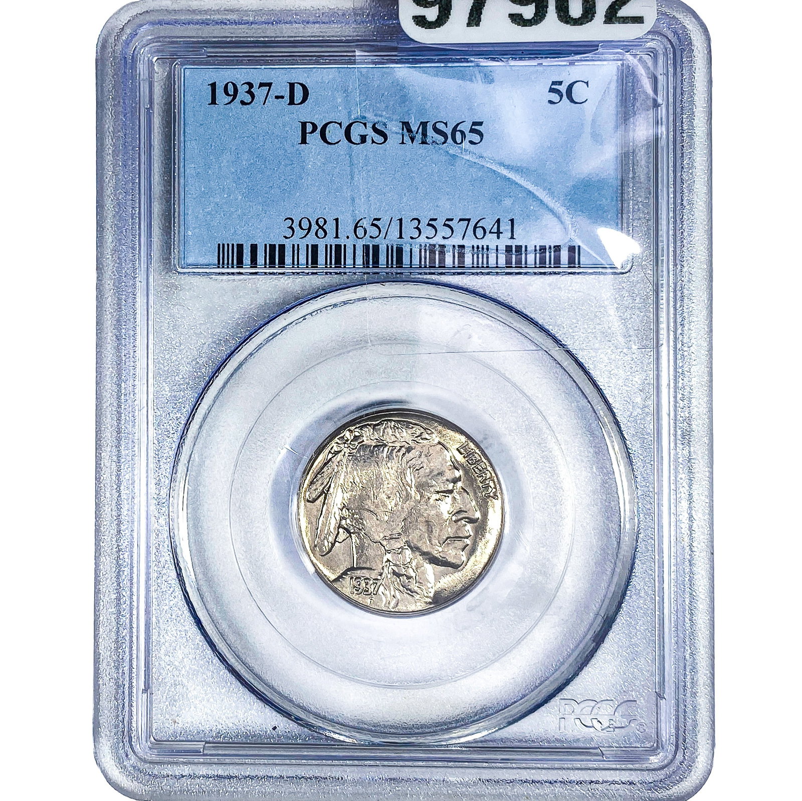 1937-D Buffalo Nickel PCGS MS65: 1937-D Buffalo Nickel PCGS MS65