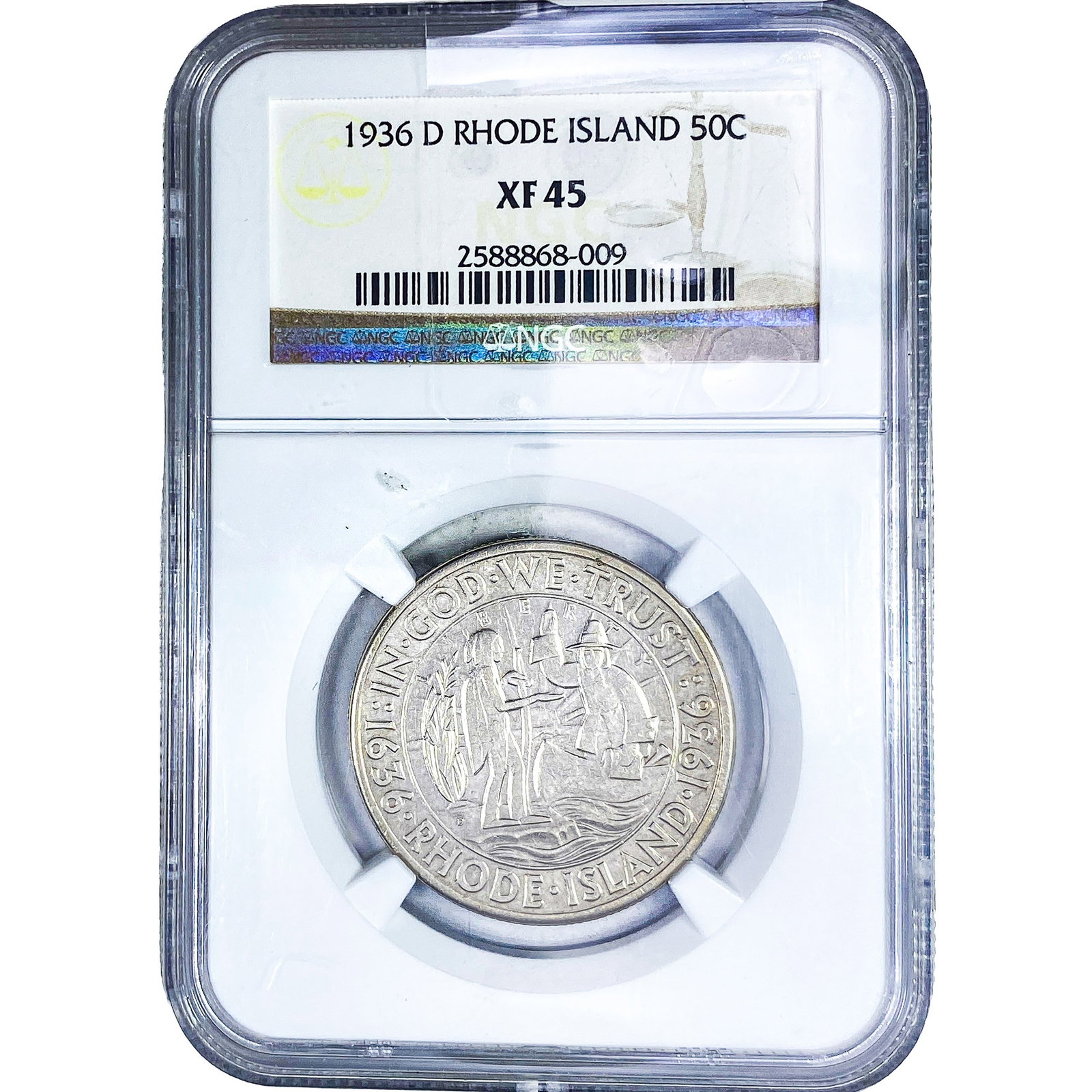 1936-D Rhode Island Half Dollar NGC XF45 (1 of 2)