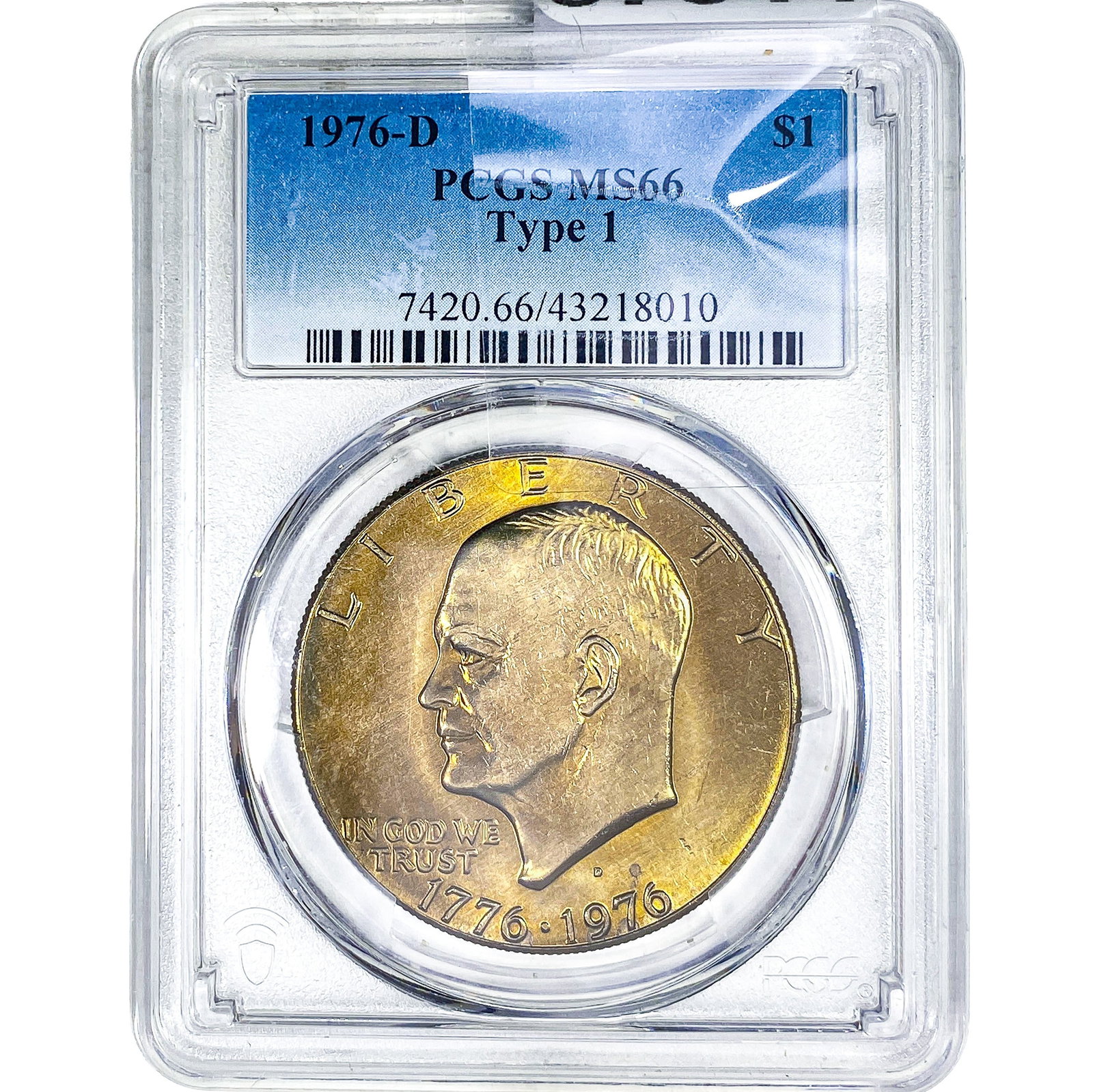 1976-D Eisenhower Dollar PCGS MS66 Type 1 (1 of 2)