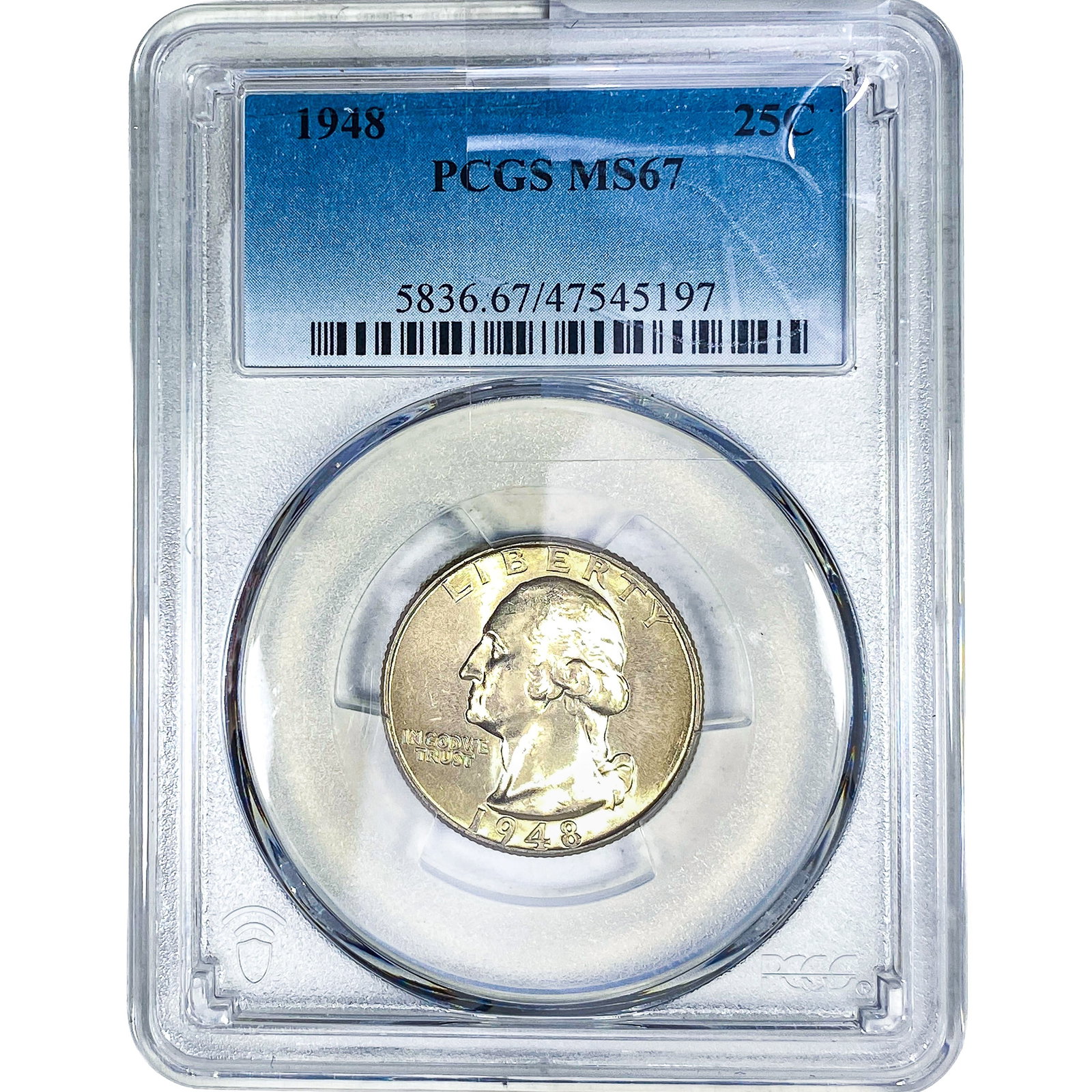 1948 Washington Silver Quarter PCGS MS67 (1 of 2)