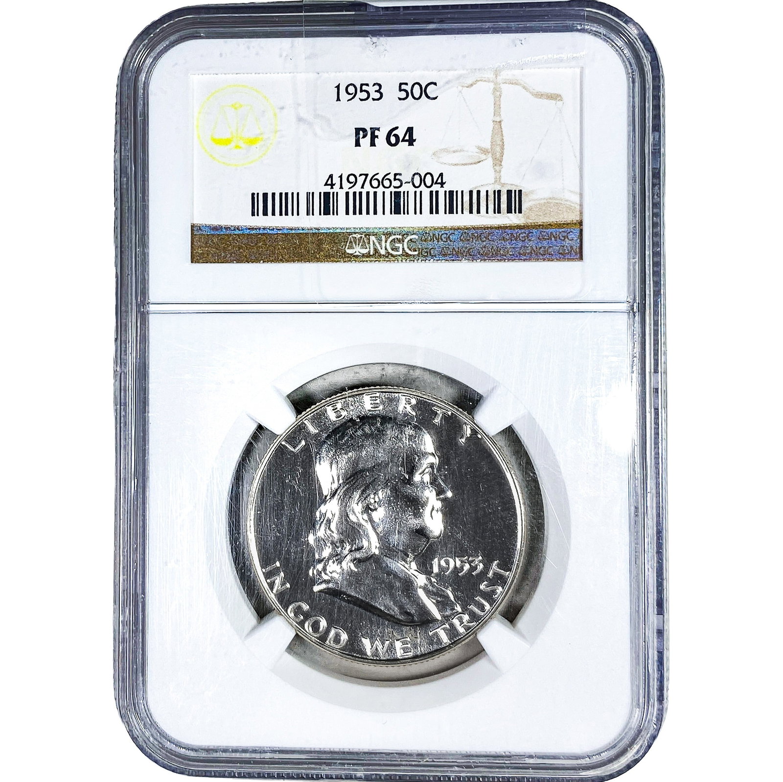 1953 Franklin Half Dollar NGC PF64: 1953 Franklin Half Dollar NGC PF64