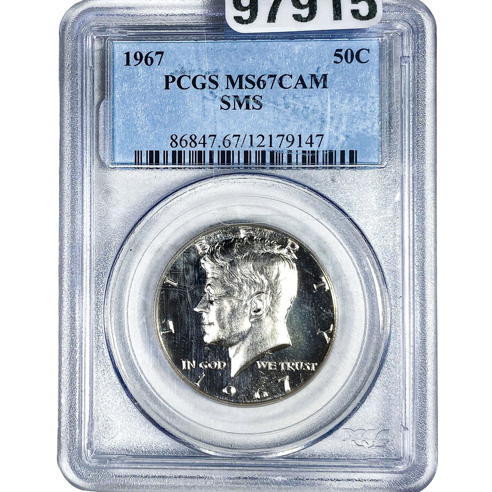1967 Kennedy Half Dollar PCGS MS67 CAM: 1967 Kennedy Half Dollar PCGS MS67 CAM