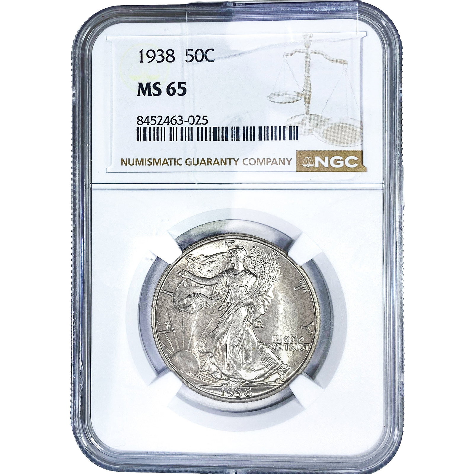 1938 Walking Liberty Half Dollar NGC MS65 (1 of 2)