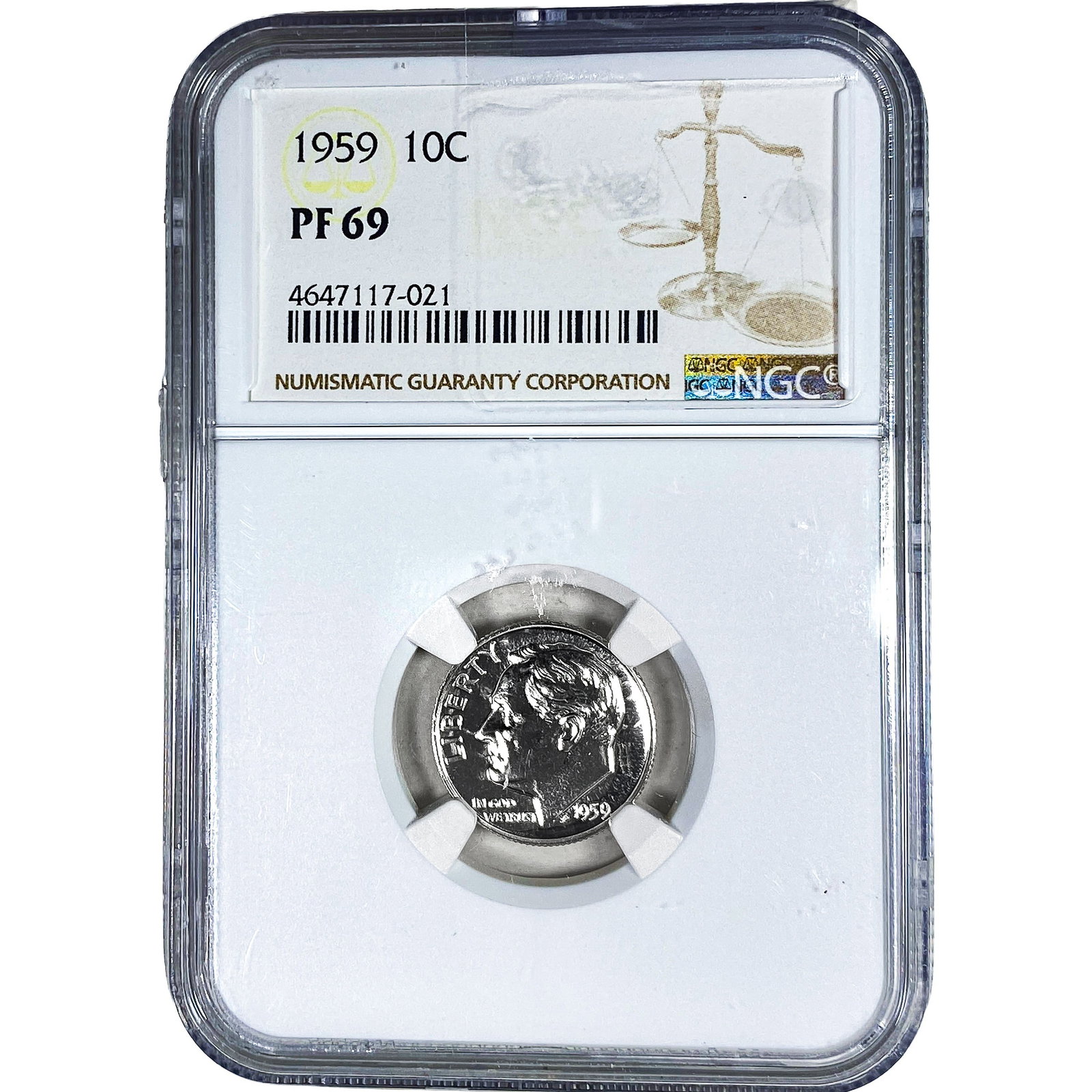 1959 Roosevelt Dime NGC PF69: 1959 Roosevelt Dime NGC PF69