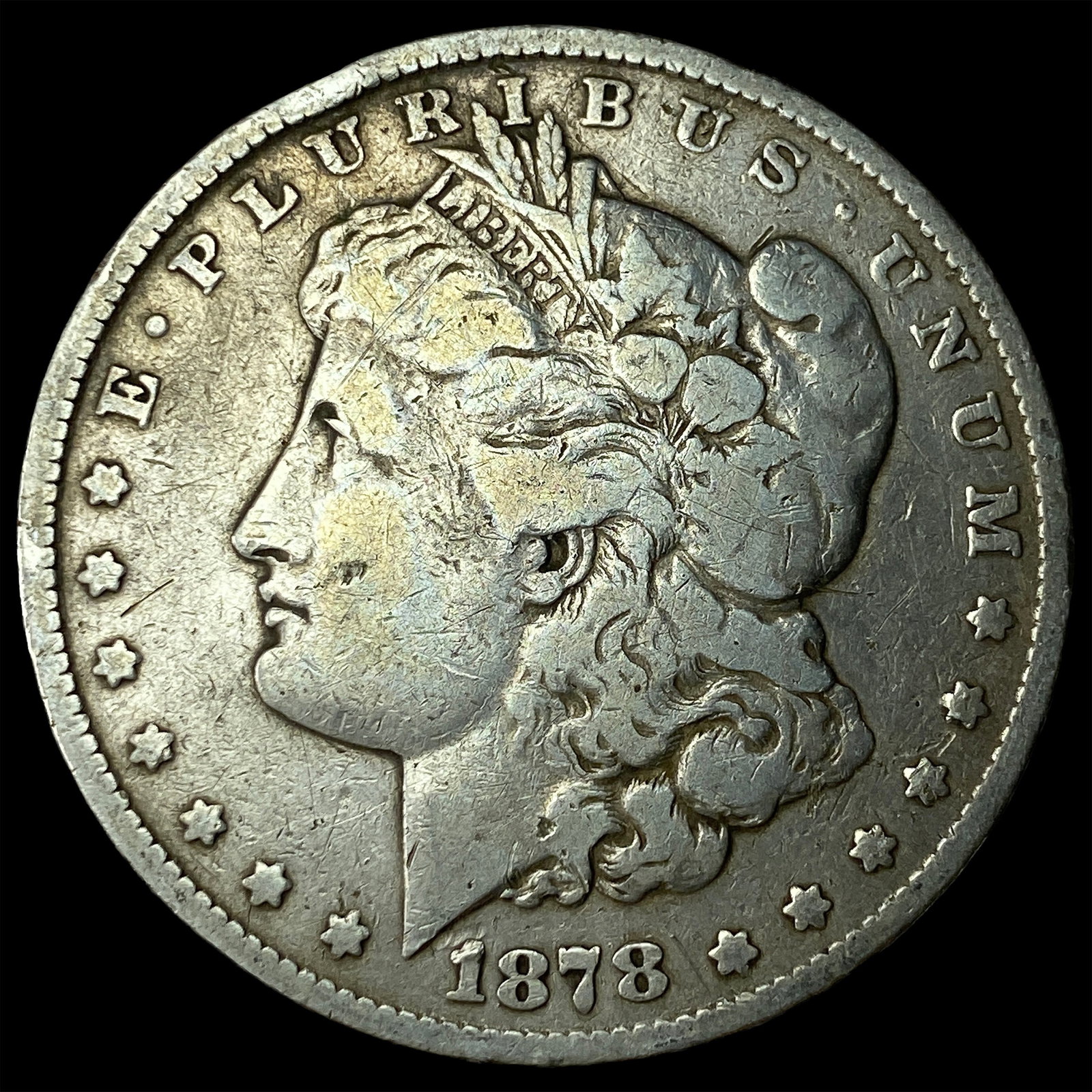1878 Silver Morgan Dollar LIGHTLY CIRCULATED: 1878 Silver Morgan Dollar LIGHTLY CIRCULATED