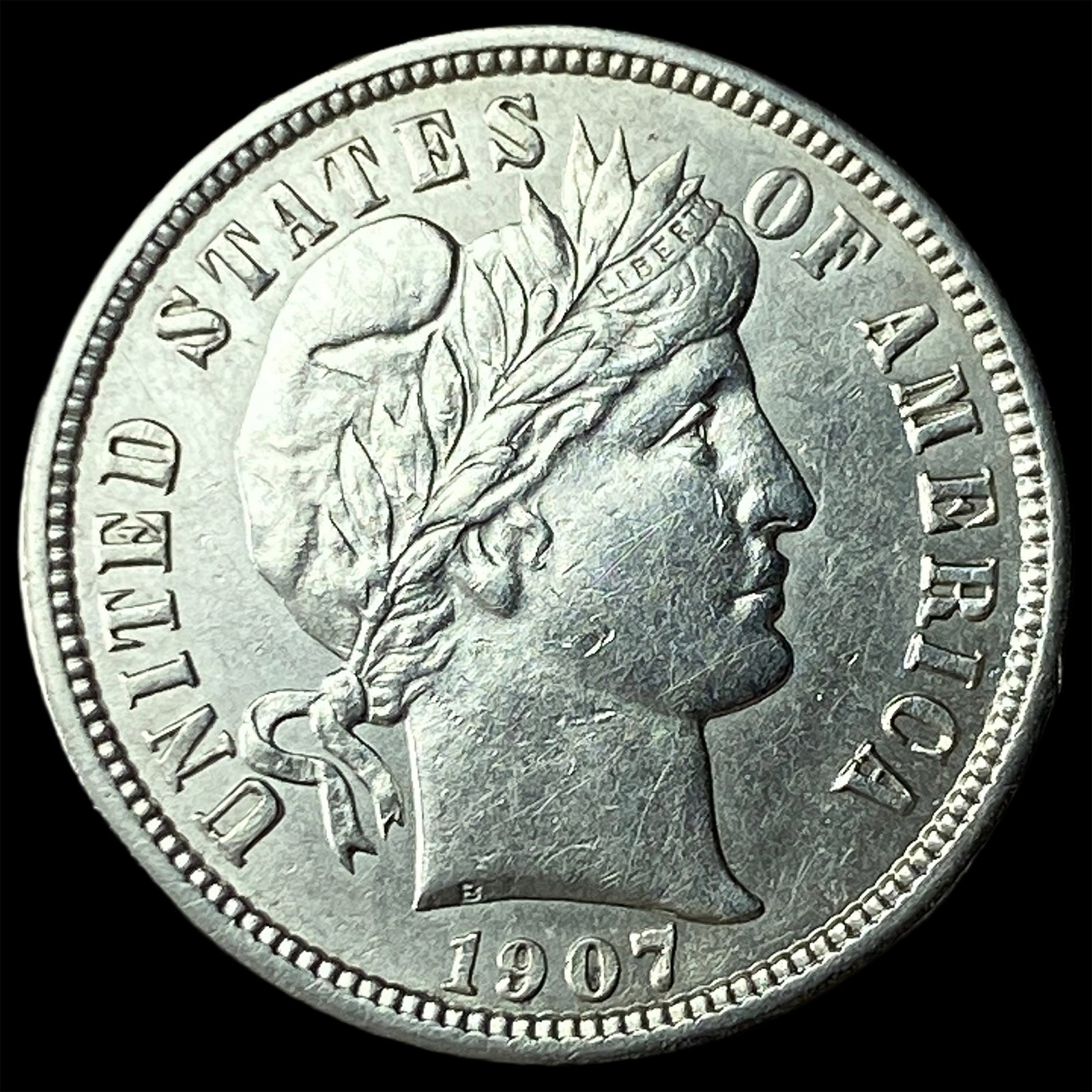 1907-S Silver Barber Dime UNCIRCULATED (1 of 2)