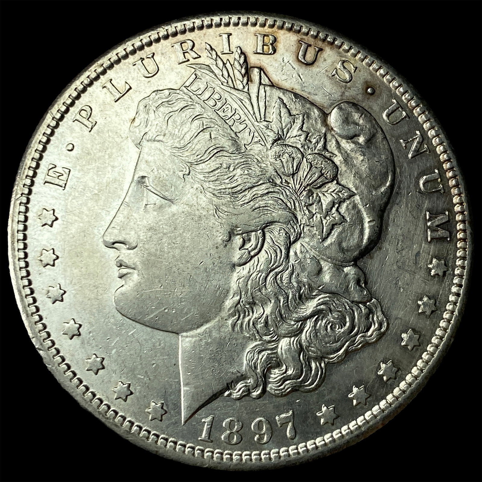 1897-S Silver Morgan Dollar CHOICE AU: 1897-S Silver Morgan Dollar CHOICE AU