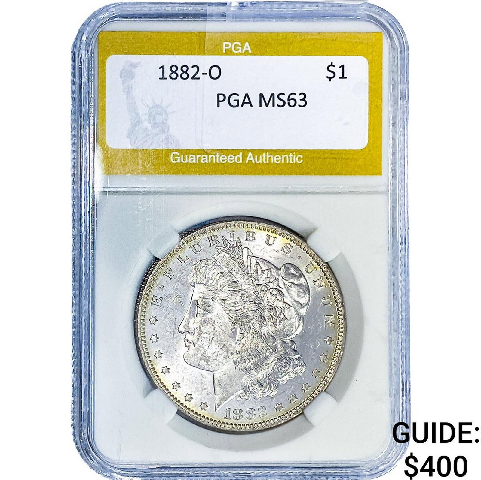 1882-O Morgan Silver Dollar PGA MS63 (1 of 2)