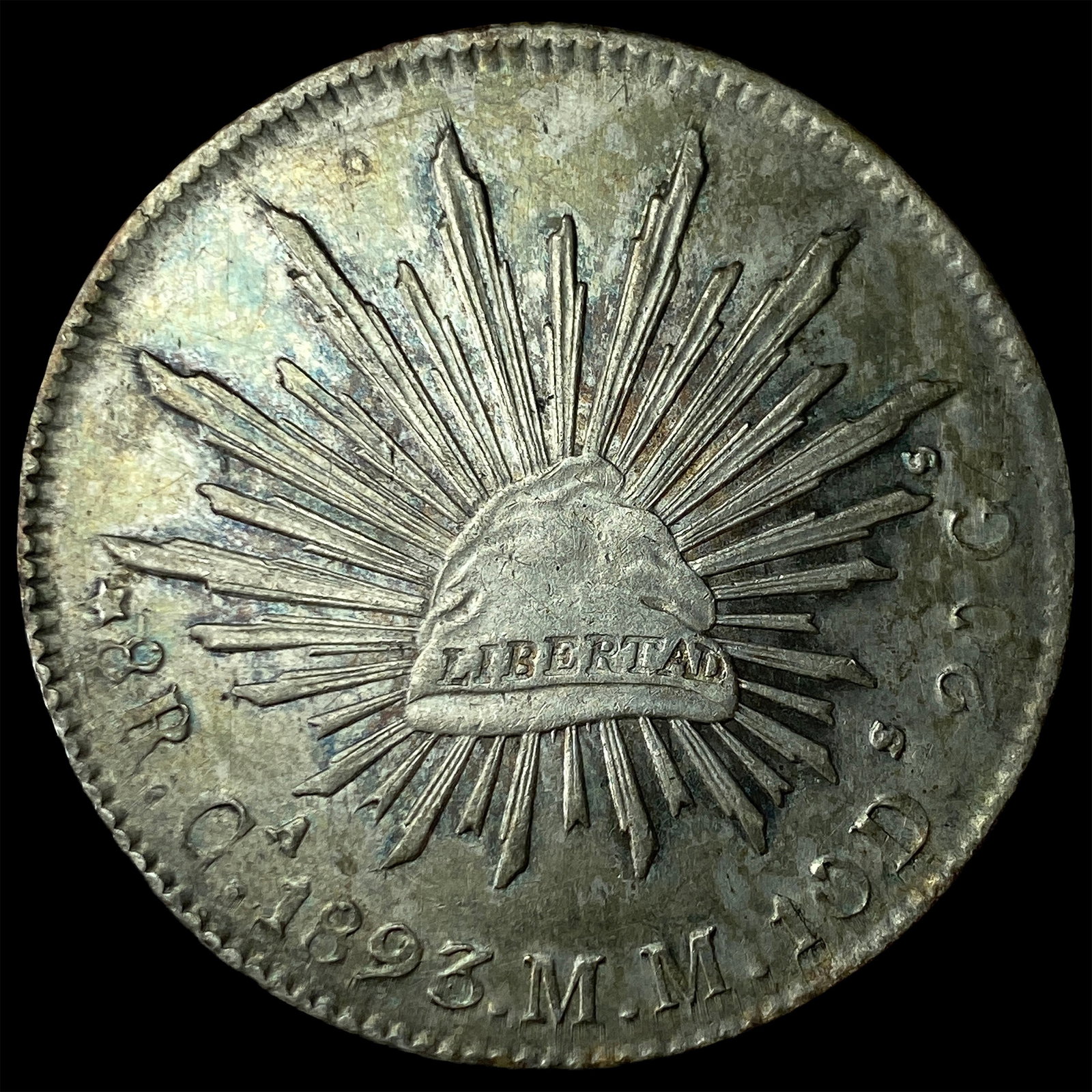 1893-Ca MM Mexico Silver 8 Reales CLOSELY UNCIRCULATED (1 of 2)