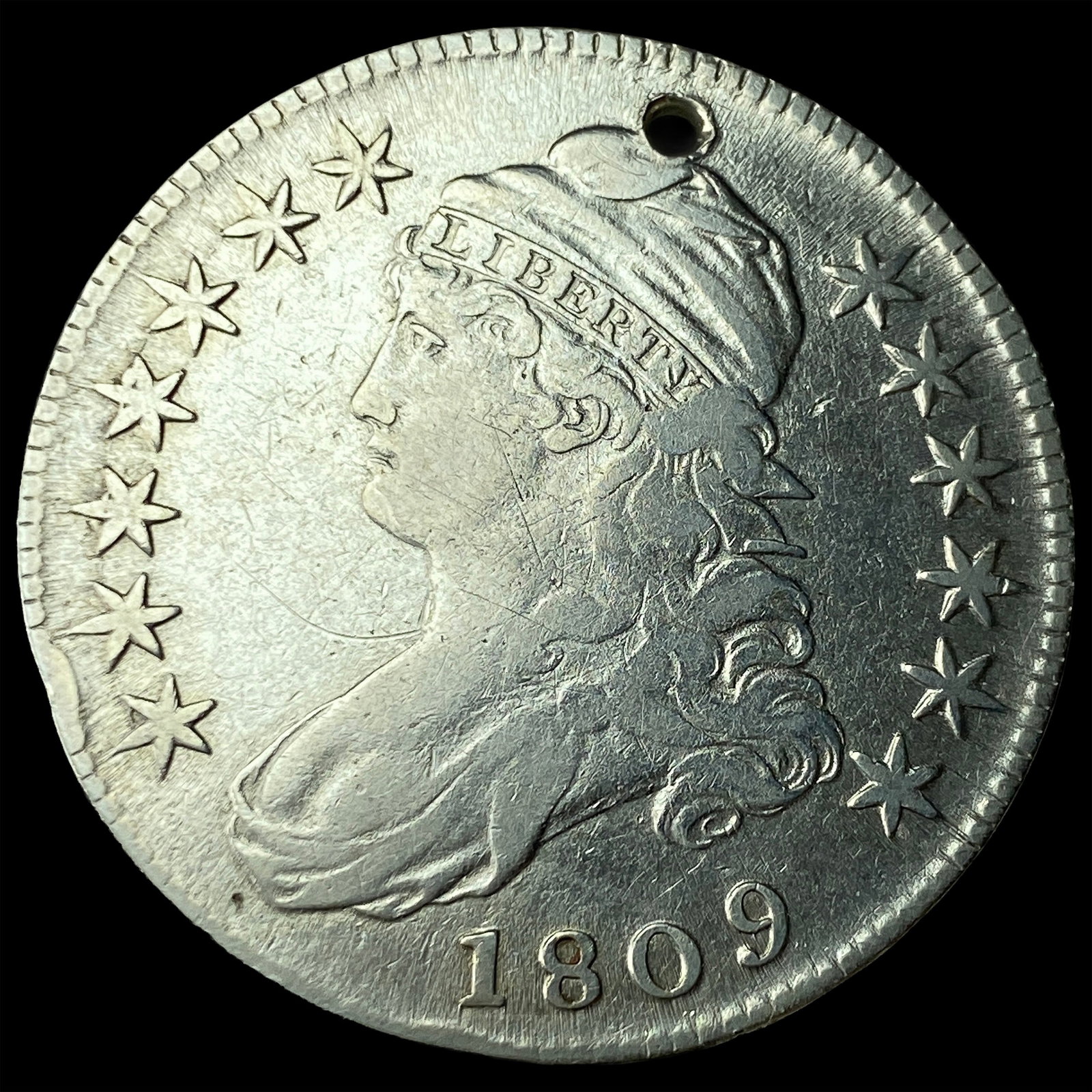 1809 Capped Bust Half Dollar NEARLY UNCIRCULATED: 1809 Capped Bust Half Dollar NEARLY UNCIRCULATED