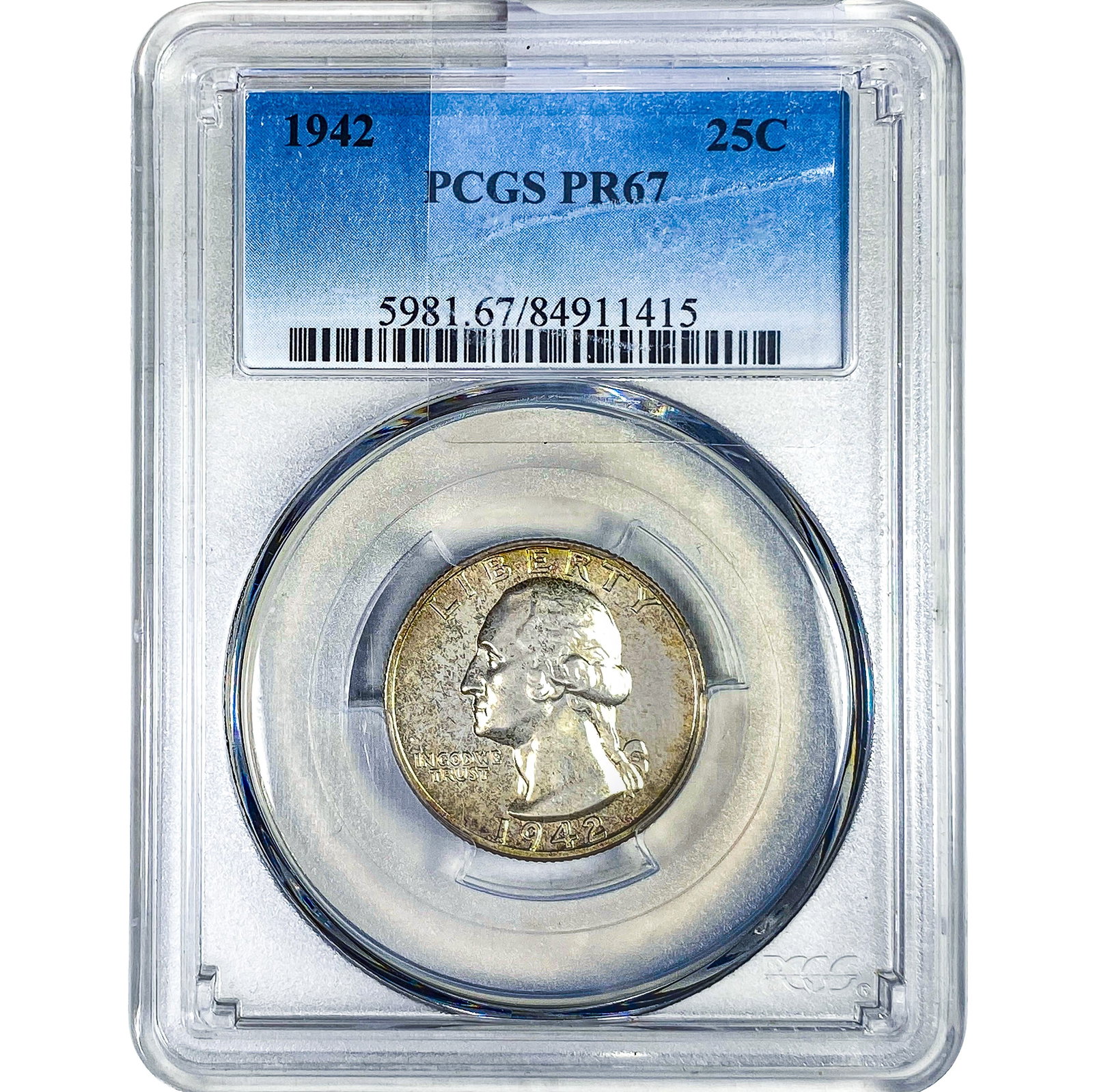 1942 Washington Silver Quarter PCGS PR67 (1 of 2)