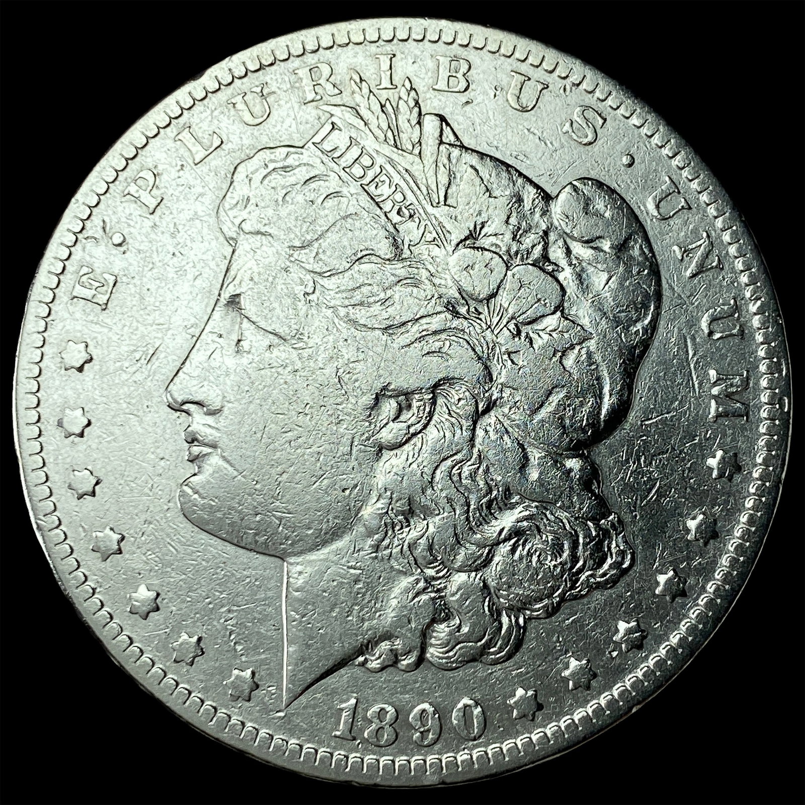 1890-CC Silver Morgan Dollar NEARLY UNCIRCULATED: 1890-CC Silver Morgan Dollar NEARLY UNCIRCULATED