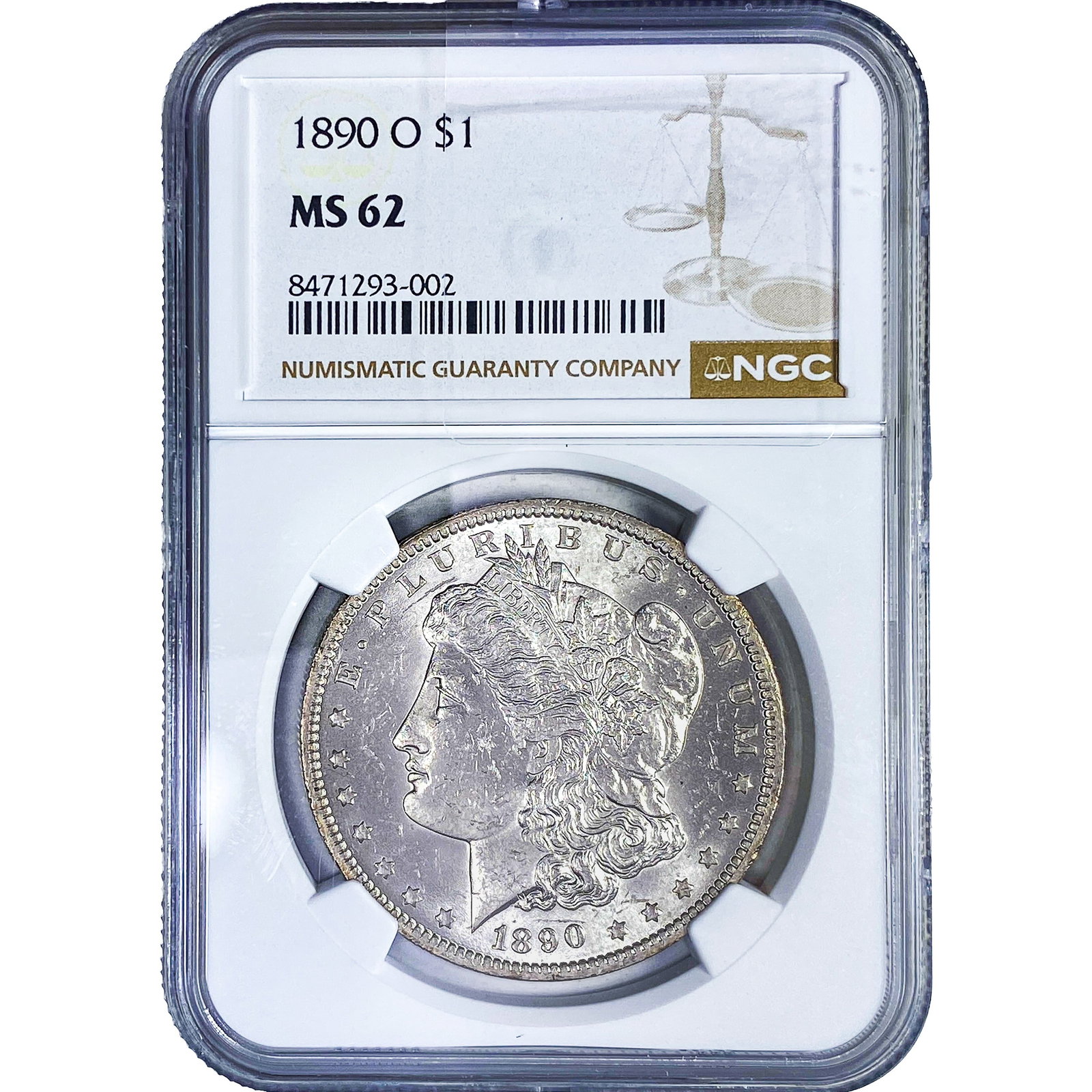 1890-O Morgan Silver Dollar NGC MS62 (1 of 2)