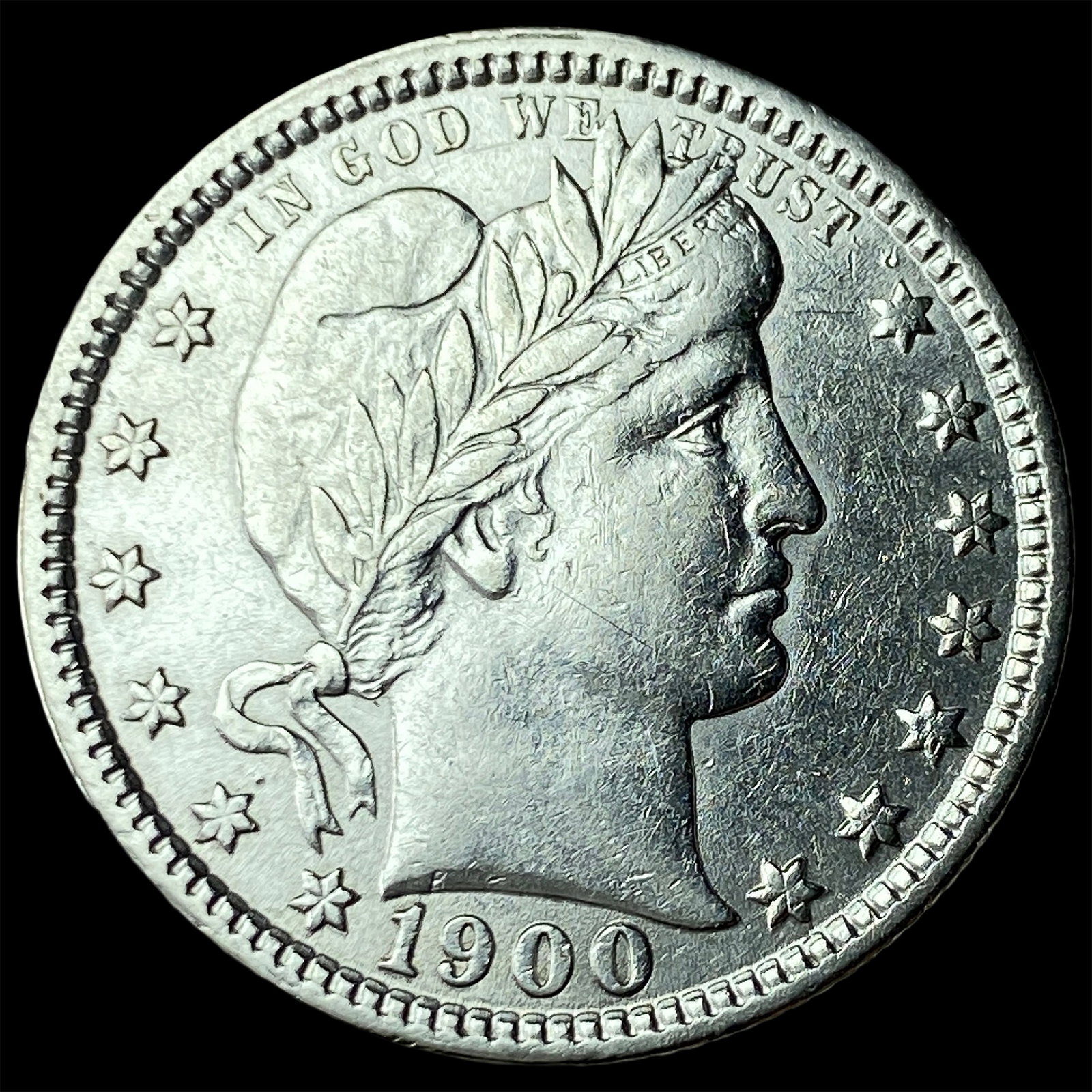 1900 Barber Silver Quarter CHOICE AU: 1900 Barber Silver Quarter CHOICE AU
