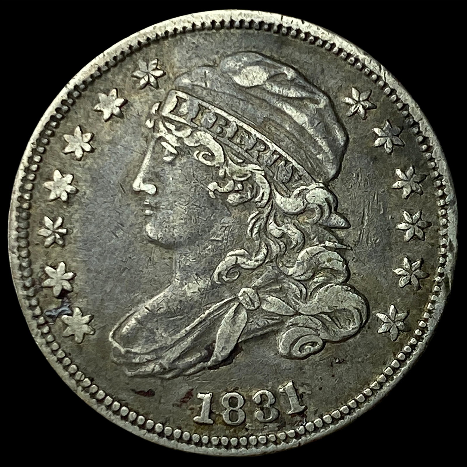 1831 Silver Capped Bust Dime NEARLY UNCIRCULATED (1 of 2)