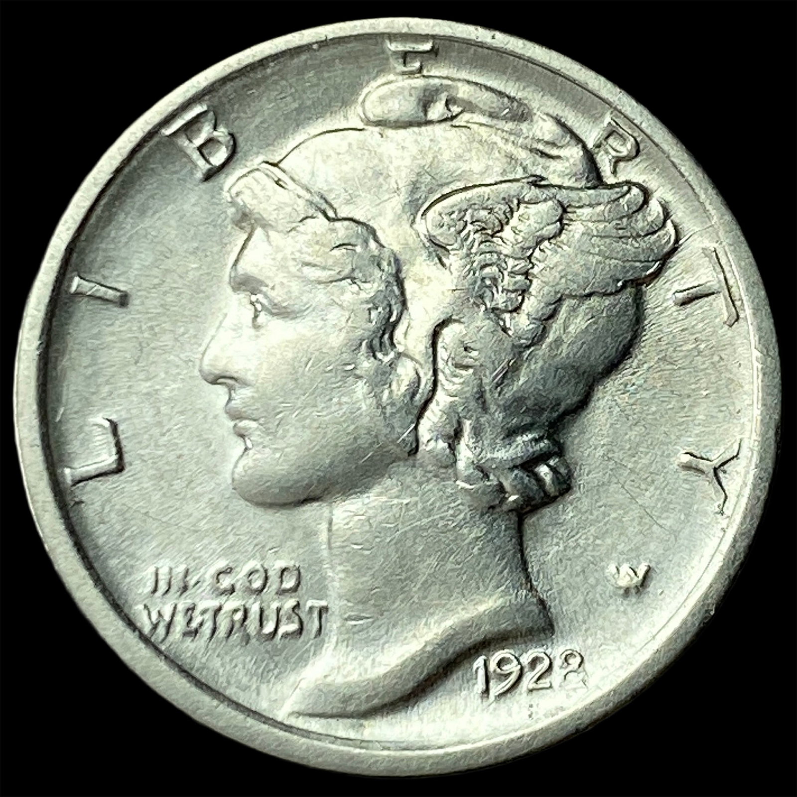1928-D Silver Mercury Dime CLOSELY UNCIRCULATED (1 of 2)