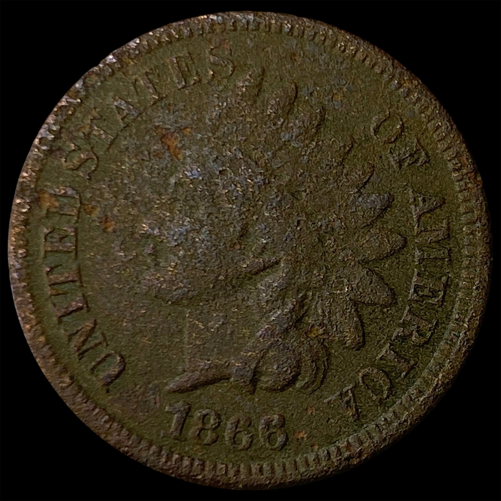1866 Indian Head Cent NICELY CIRCULATED (1 of 2)