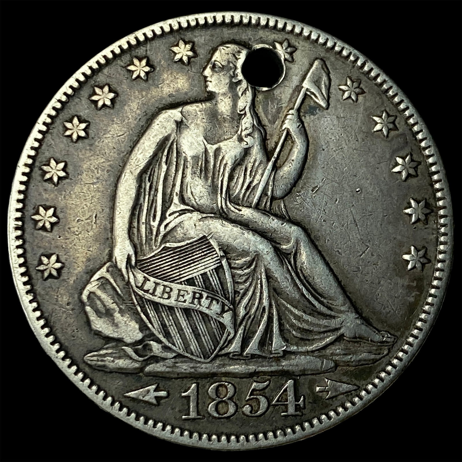 1854-O Silver Seated Liberty Half Dollar HIGH GRADE: 1854-O Silver Seated Liberty Half Dollar HIGH GRADE