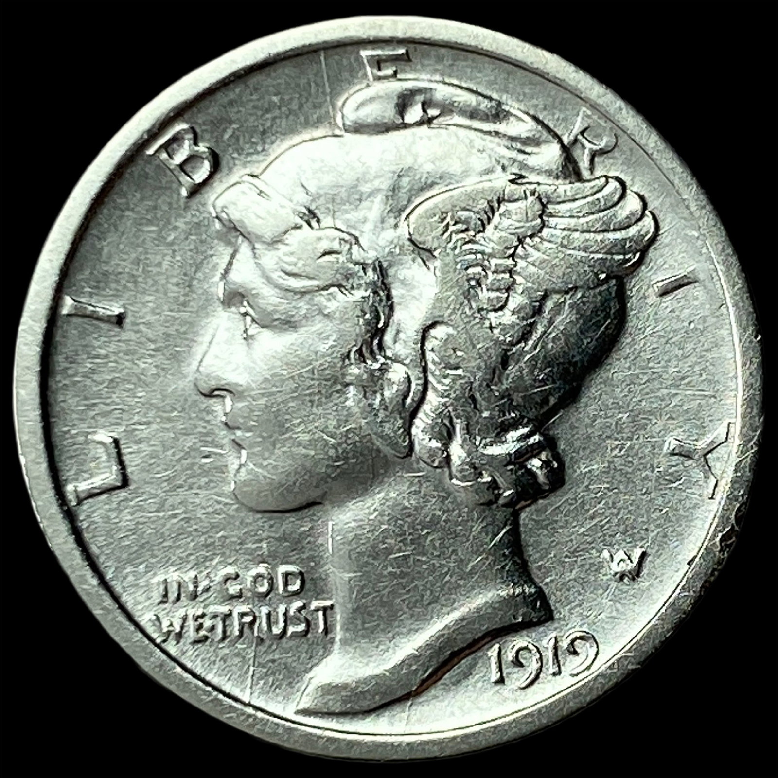 1919-D Mercury Dime UNCIRCULATED (1 of 2)