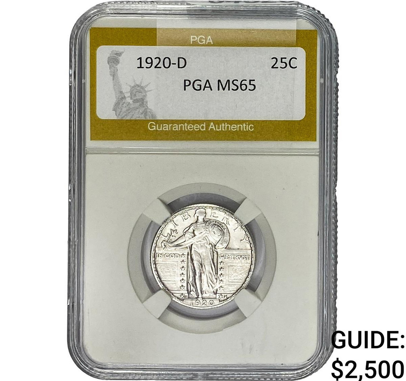 1920-D Standing Liberty Quarter PGA MS65 (1 of 2)