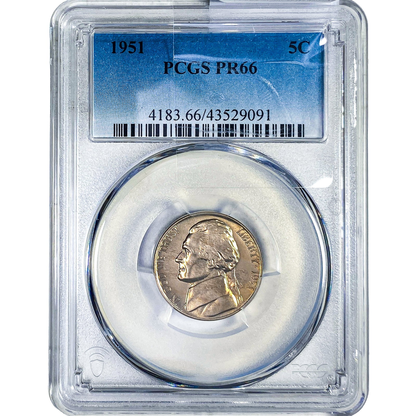 1951 Jefferson Nickel PCGS PR66: 1951 Jefferson Nickel PCGS PR66
