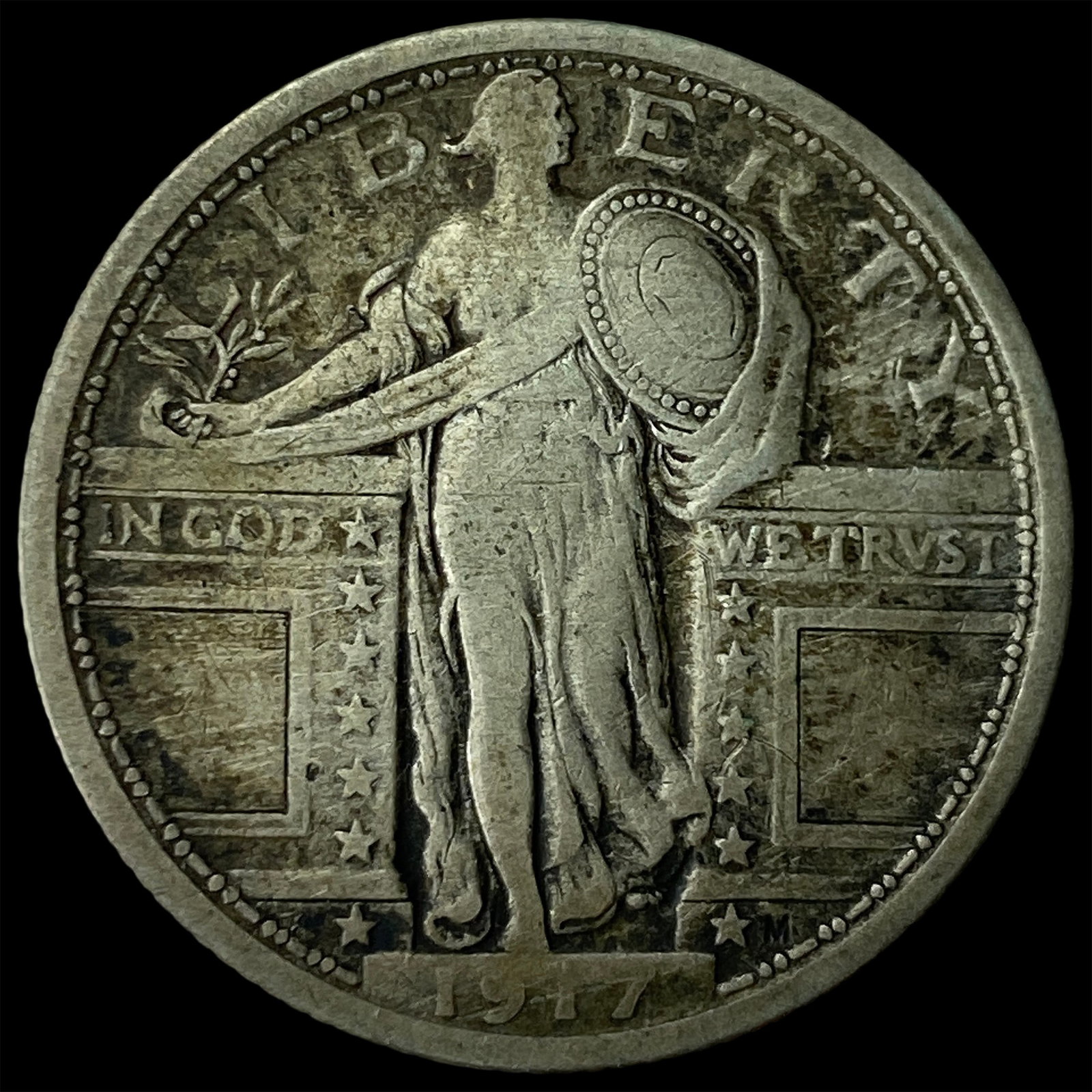 1917 Type 1 Standing Liberty Quarter LIGHTLY CIRCULATED (1 of 2)