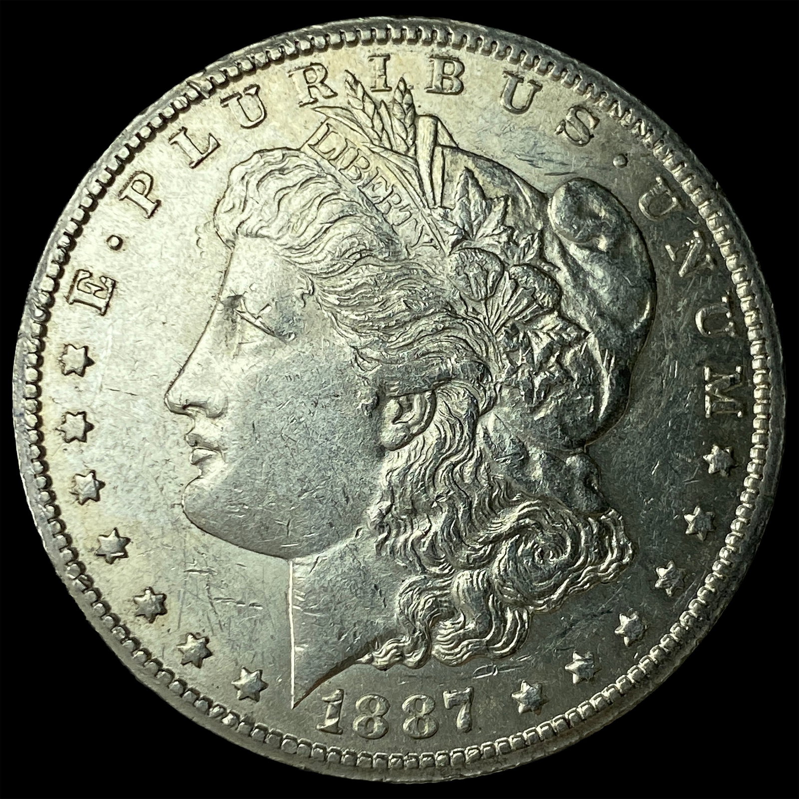 1887-S Silver Morgan Dollar CLOSELY UNCIRCULATED: 1887-S Silver Morgan Dollar CLOSELY UNCIRCULATED