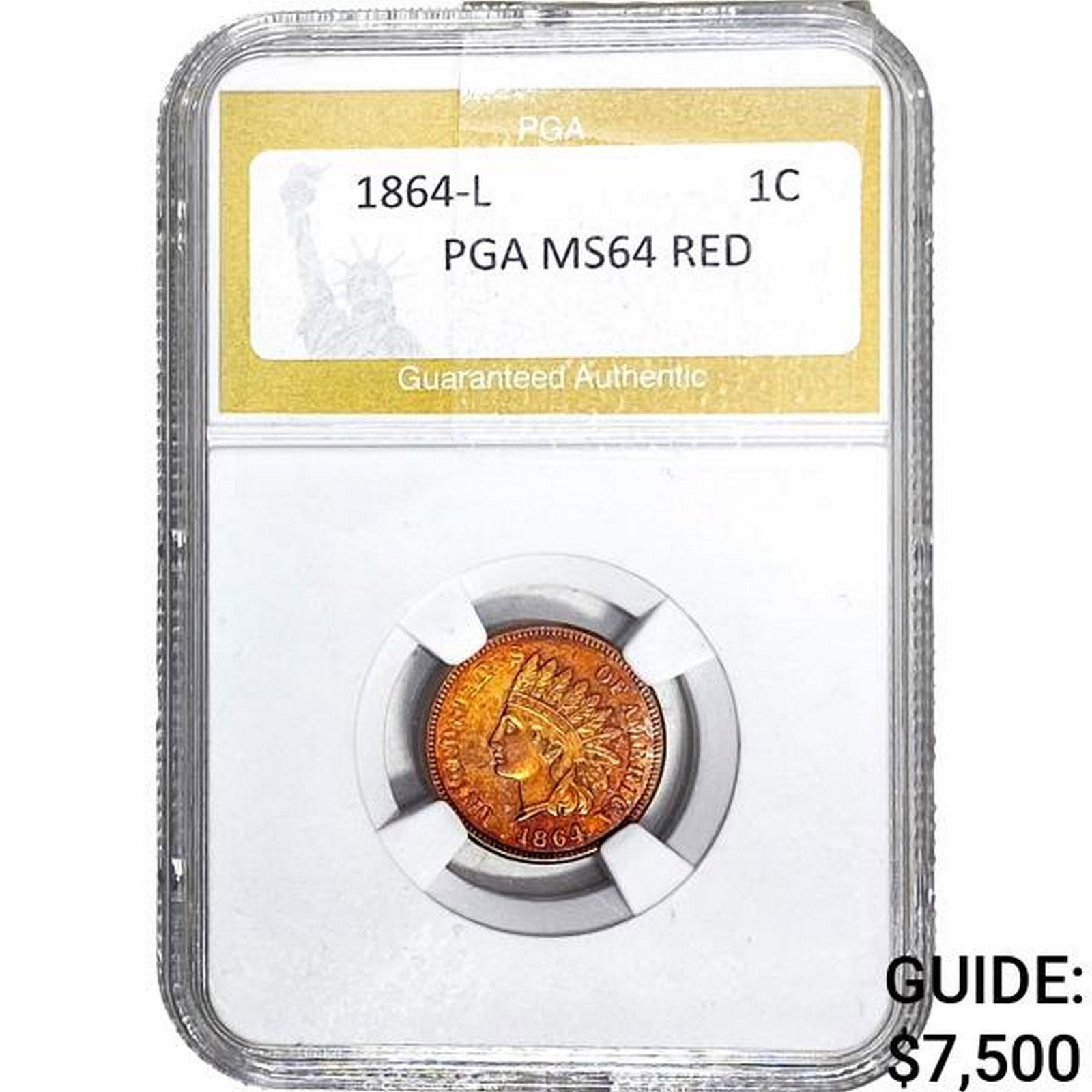 1864-L Indian Head Cent PGA MS64 Red (1 of 2)