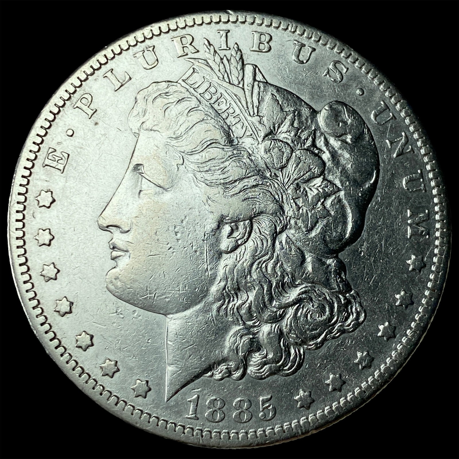 1885-S Silver Morgan Dollar CLOSELY UNCIRCULATED: 1885-S Silver Morgan Dollar CLOSELY UNCIRCULATED