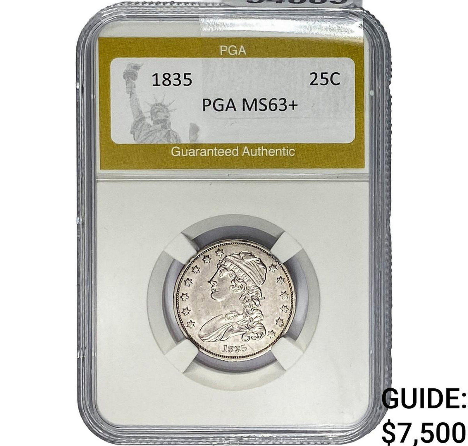 1835 Capped Bust Quarter PGA MS63+ (1 of 2)