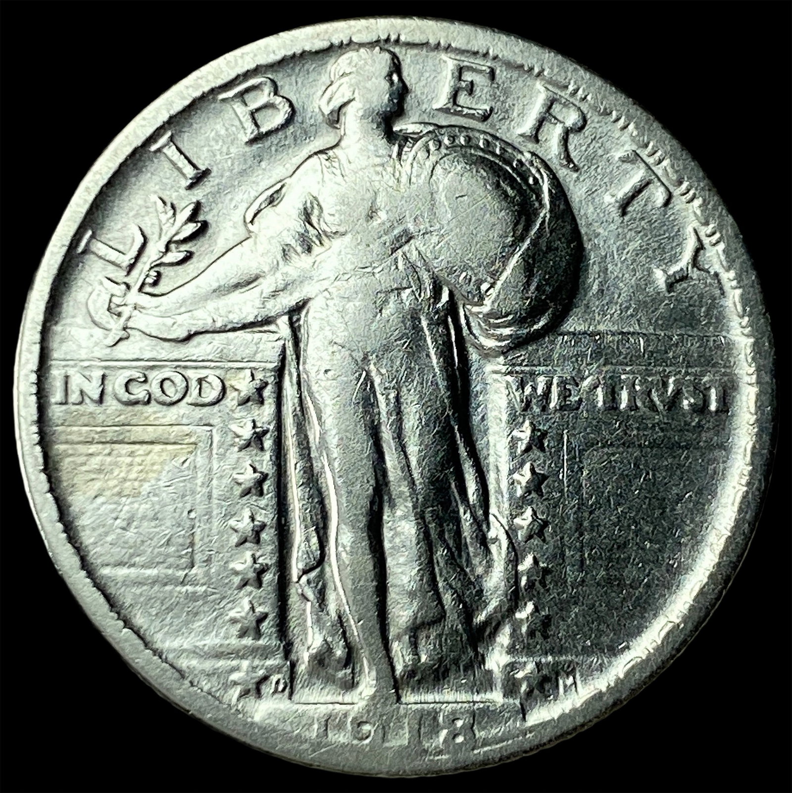 1918-D Standing Liberty Quarter CLOSELY UNCIRCULATED: 1918-D Standing Liberty Quarter CLOSELY UNCIRCULATED
