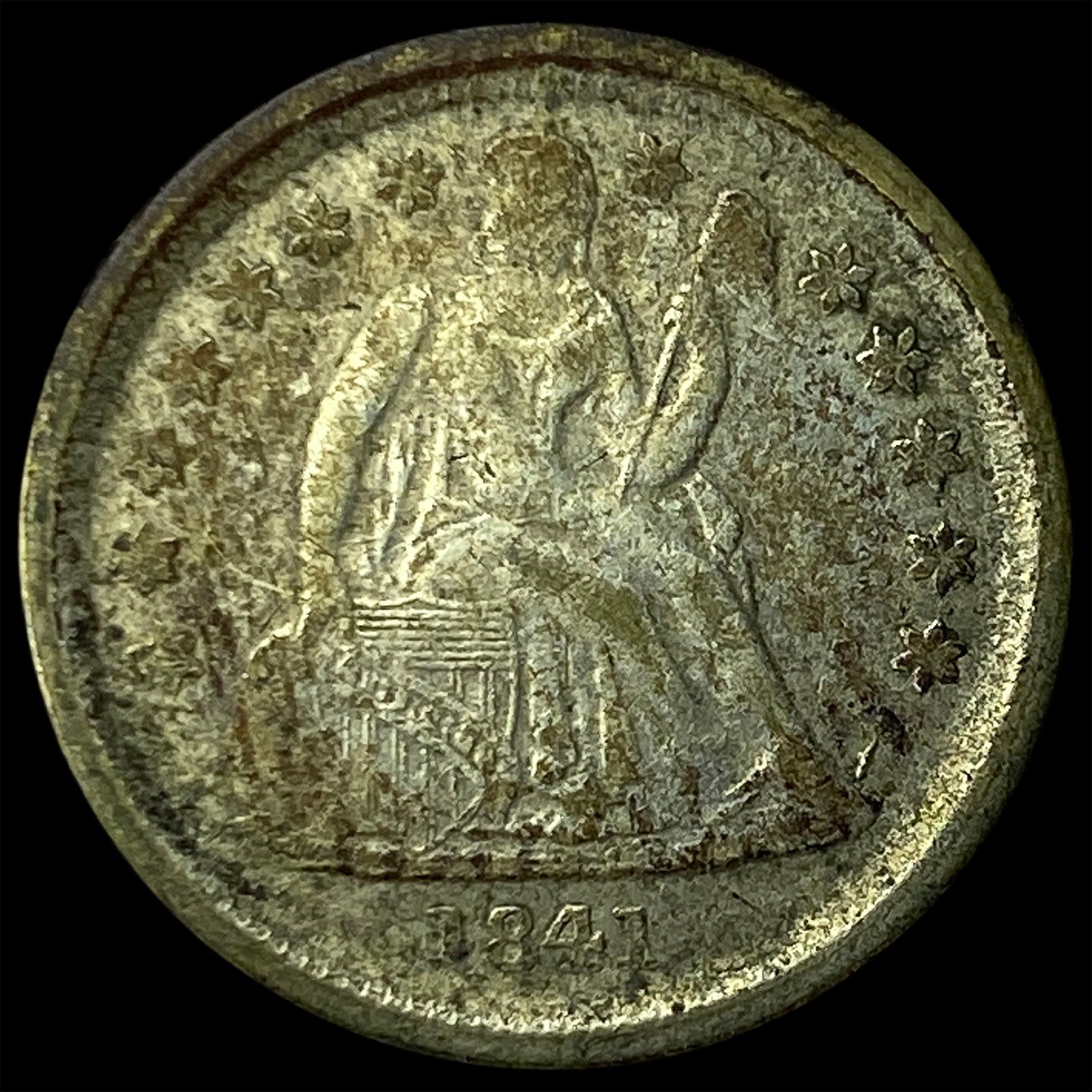 1841-O Silver Seated Liberty Dime LIGHTLY CIRCULATED (1 of 2)