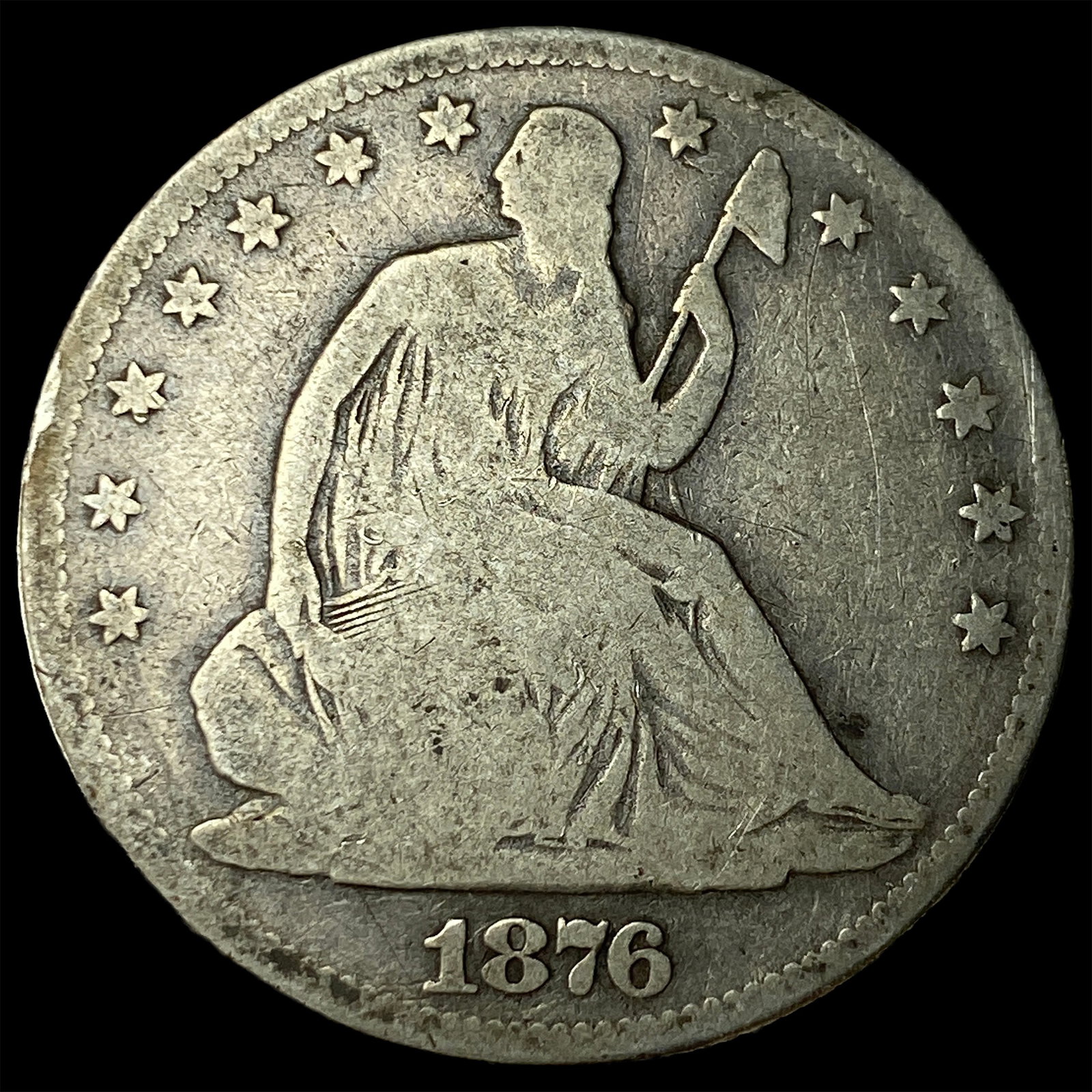 1876 Seated Liberty Half Dollar NICELY CIRCULATED: 1876 Seated Liberty Half Dollar NICELY CIRCULATED