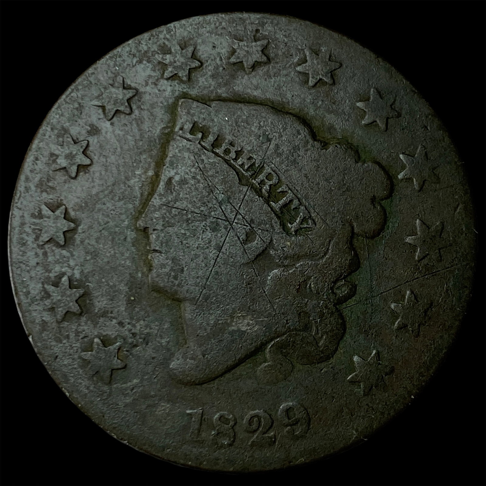 1829 Coronet Head Large Cent NICELY CIRCULATED (1 of 2)