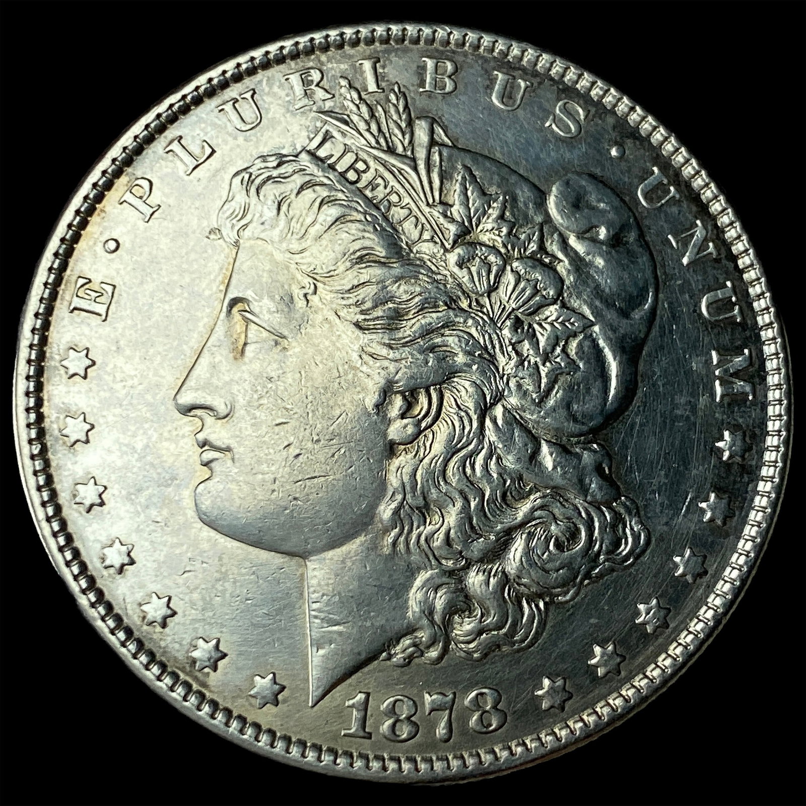 1878 8TF Silver Morgan Dollar CHOICE AU: 1878 8TF Silver Morgan Dollar CHOICE AU