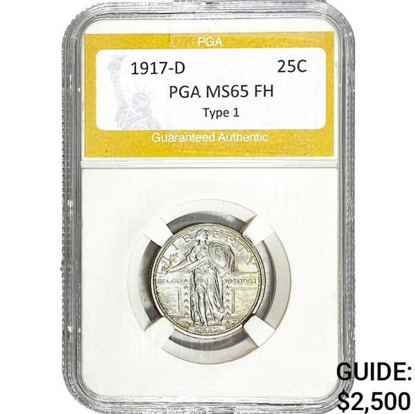 1914-D Standing Liberty Quarter PGA MS65 FH TY 1 (1 of 2)