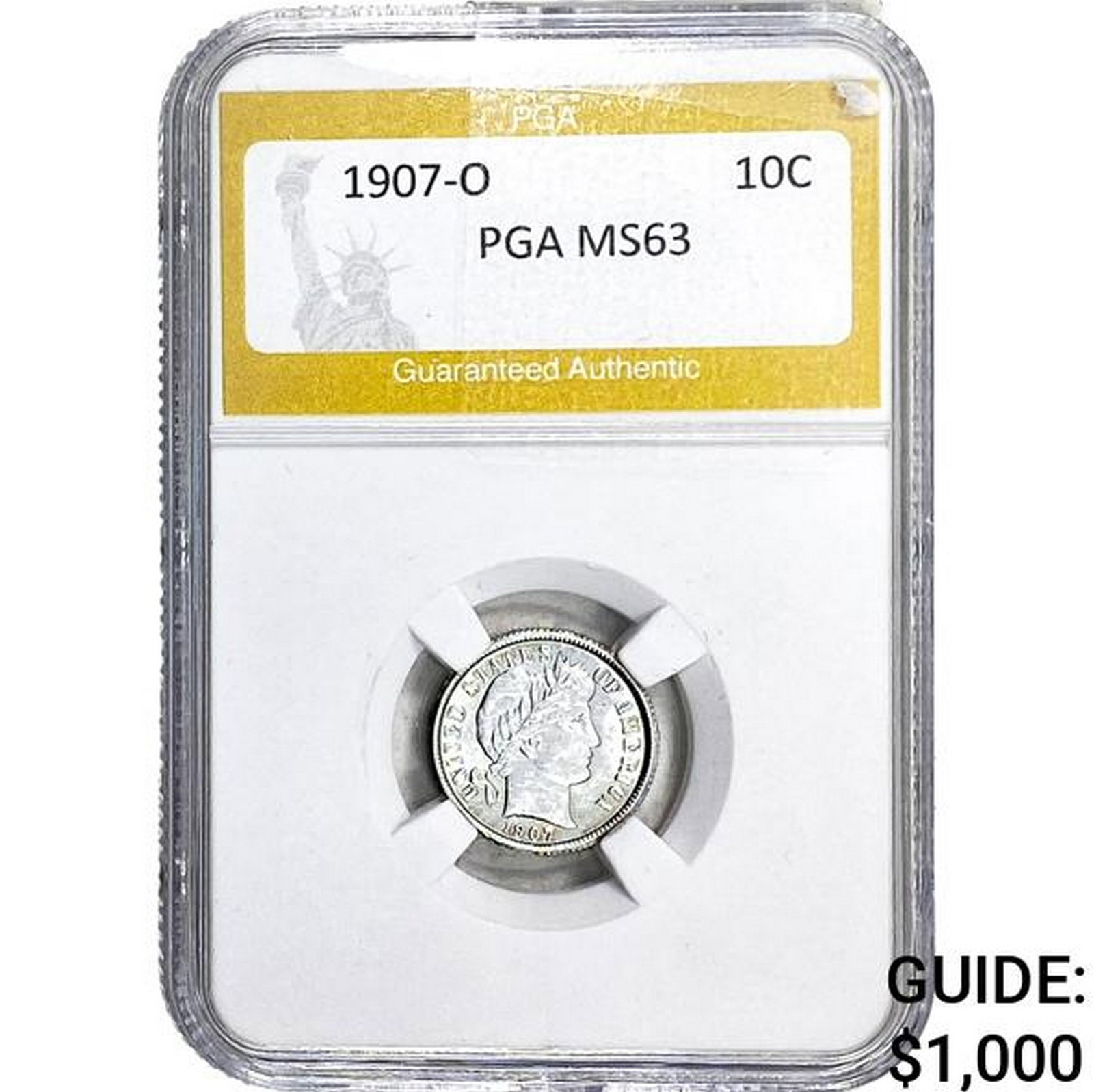1907-O Barber Dime PGA MS63 (1 of 2)