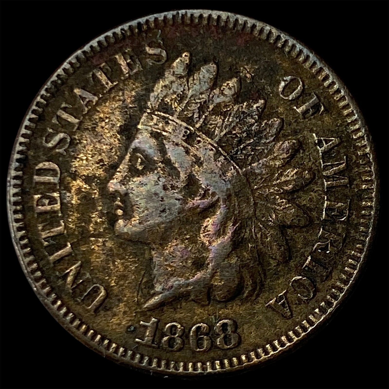 1868 Indian Head Cent LIGHTLY CIRCULATED: 1868 Indian Head Cent LIGHTLY CIRCULATED
