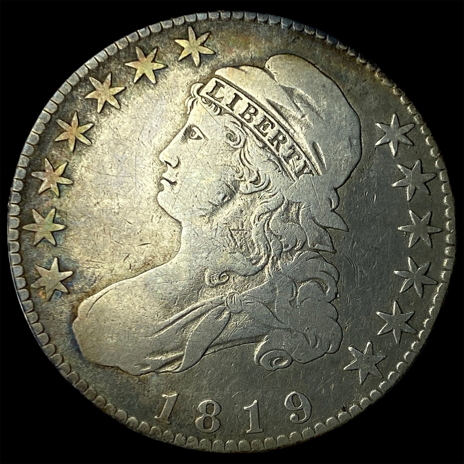 1819 Capped Bust Half Dollar LIGHTLY CIRCULATED: 1819 Capped Bust Half Dollar LIGHTLY CIRCULATED
