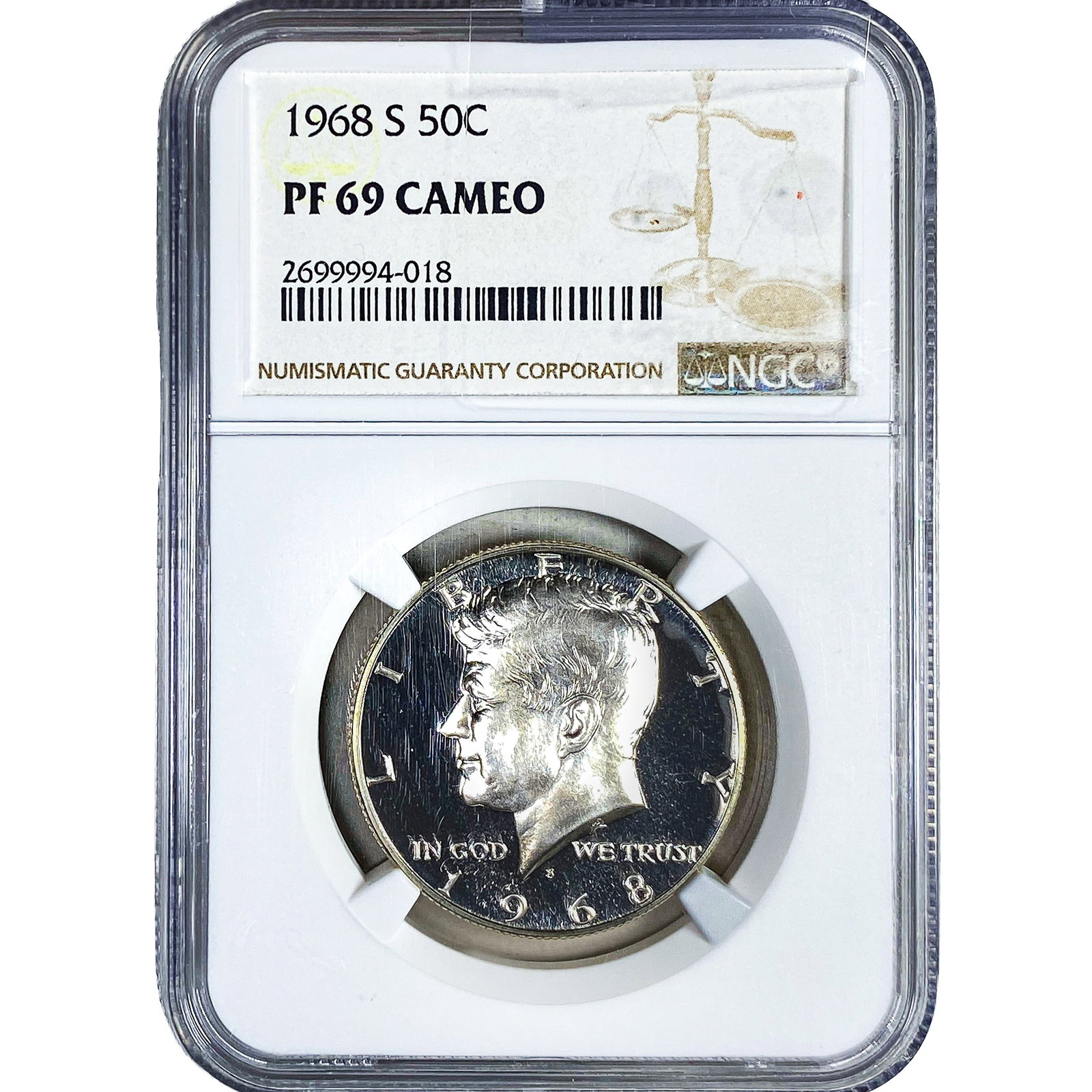1968-S Kennedy Half Dollar NGC PF69 CAMEO (1 of 2)
