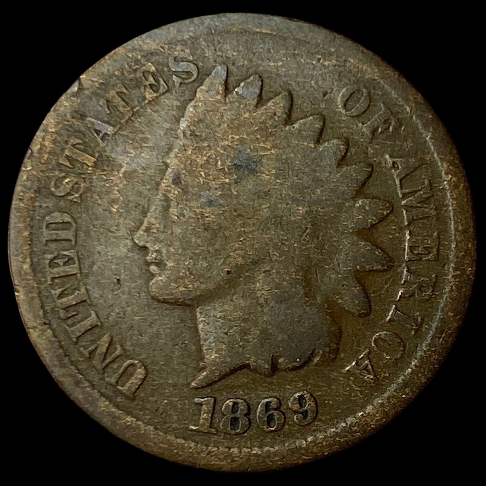 1869 Indian Head Cent NICELY CIRCULATED: 1869 Indian Head Cent NICELY CIRCULATED