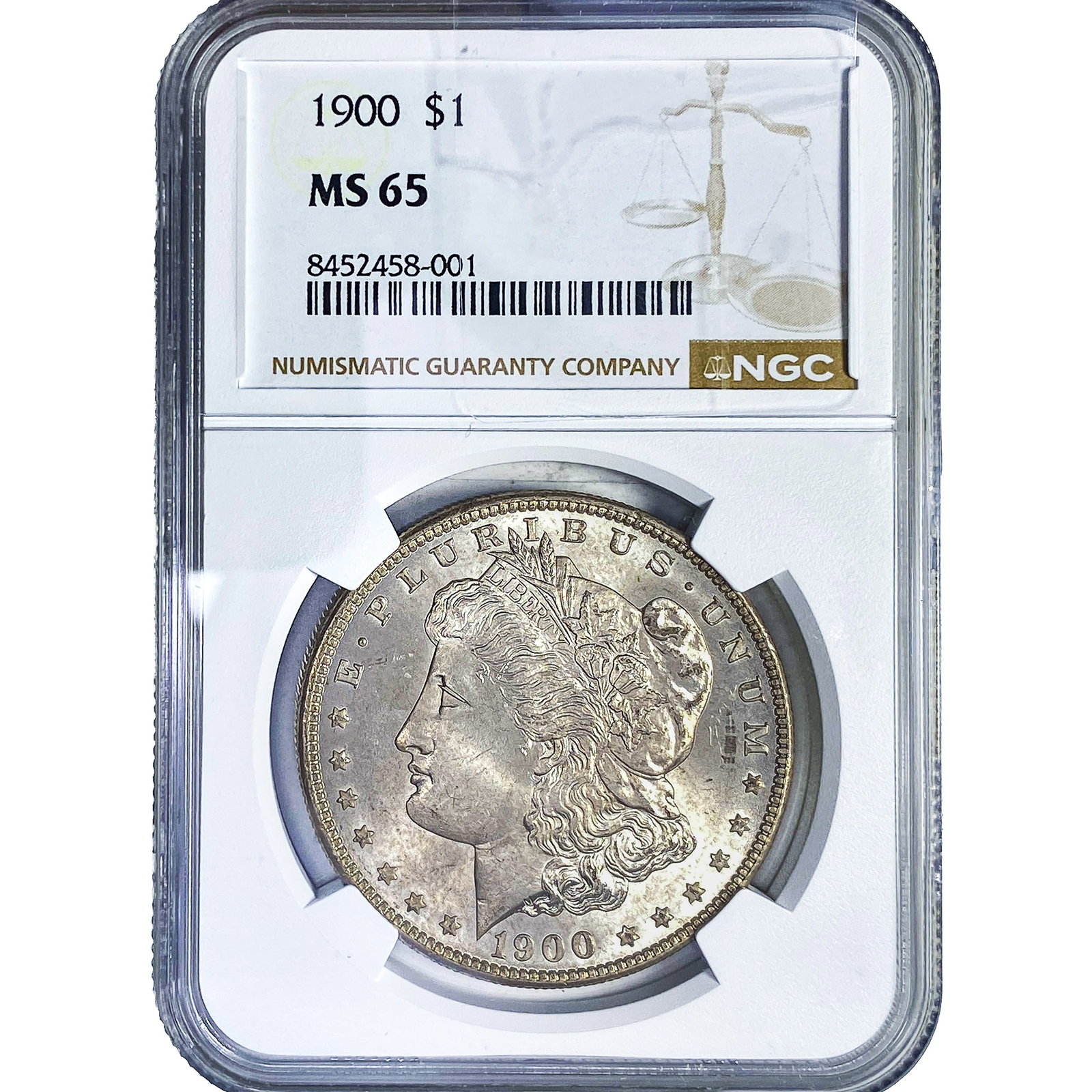 1900 Morgan Silver Dollar NGC MS65: 1900 Morgan Silver Dollar NGC MS65