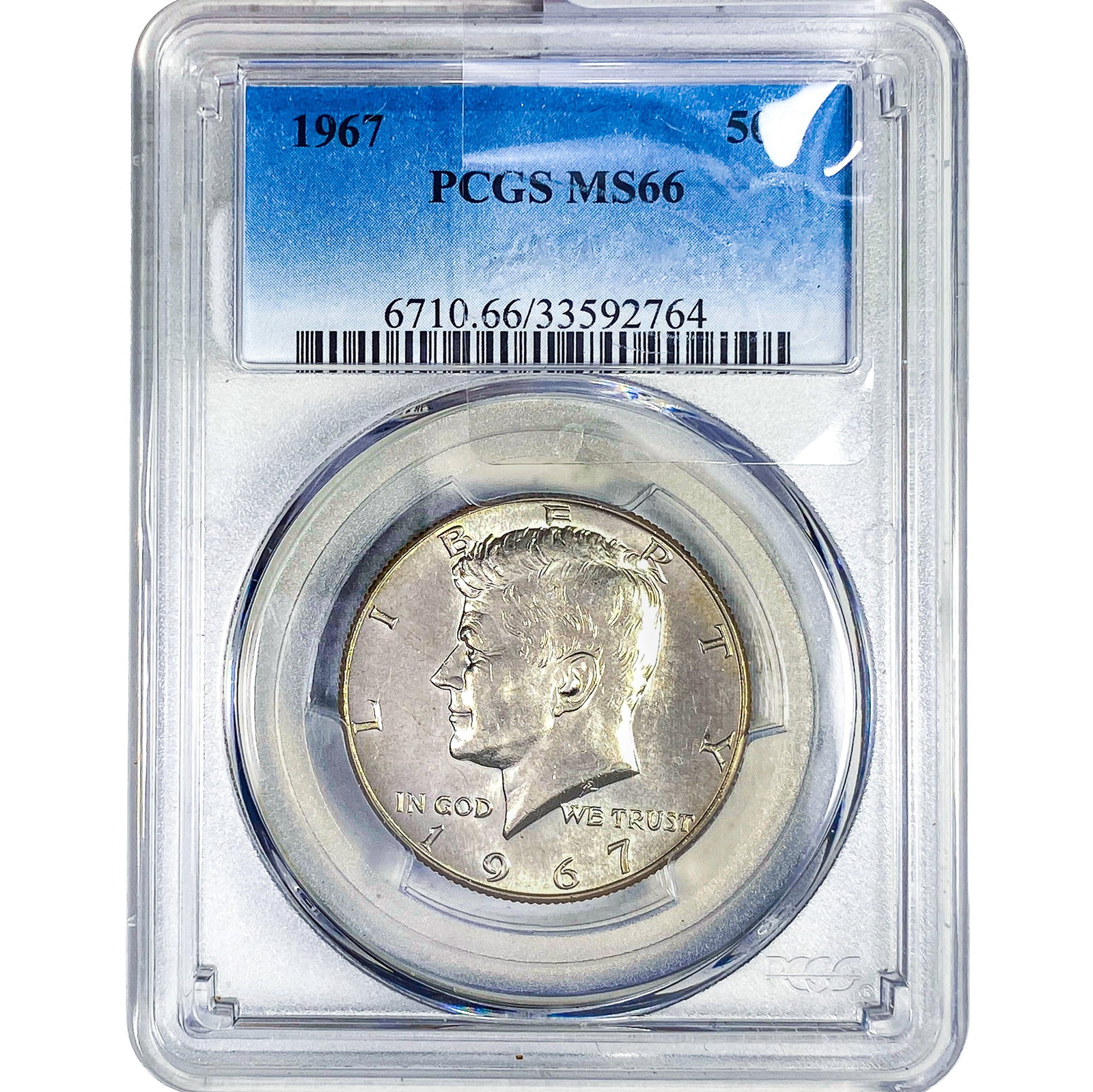 1967 Kennedy Half Dollar PCGS MS66: 1967 Kennedy Half Dollar PCGS MS66