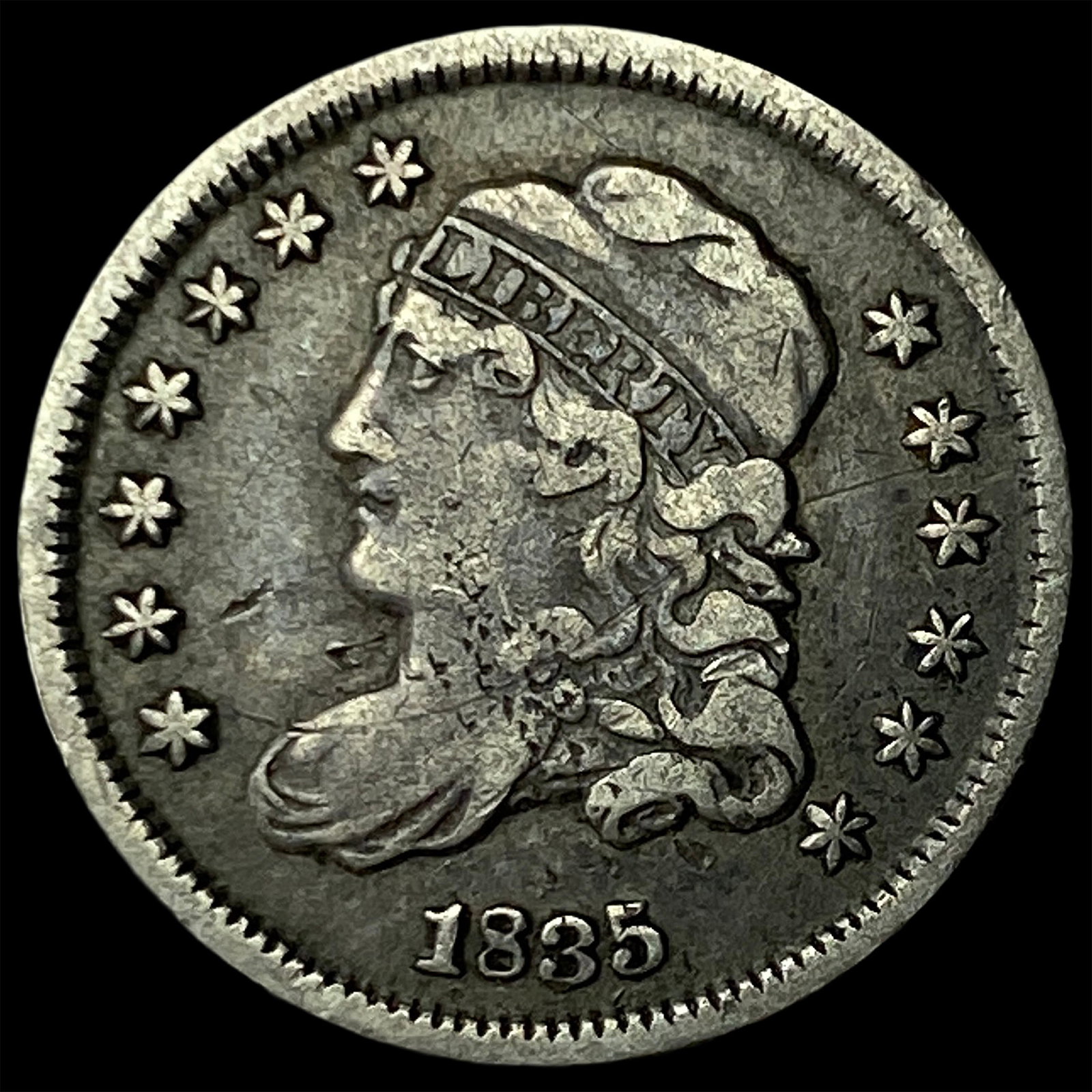 1835 Capped Bust Half Dime LIGHTLY CIRCULATED (1 of 2)